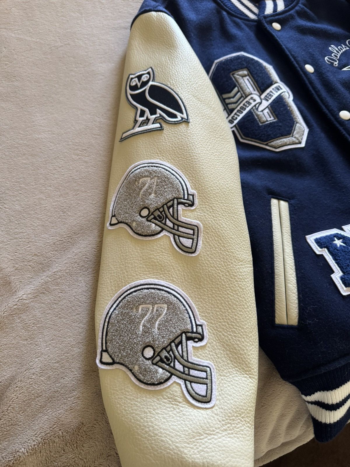 October's Very Own OVO x NFL Dallas Cowboys Letterman Varsity Jacket Size US S / EU 44-46 / 1 - 4 Thumbnail