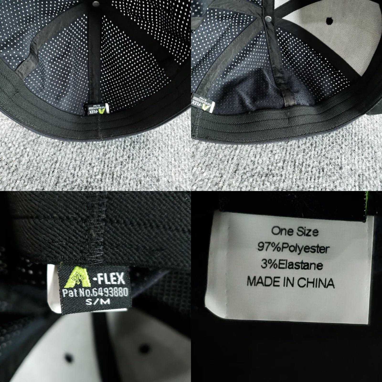Vintage Grundéns Hat Cap Fitted Mens S/M One Size Black Perforated A-FLEX Fishing Cap Size ONE SIZE - 8 Thumbnail