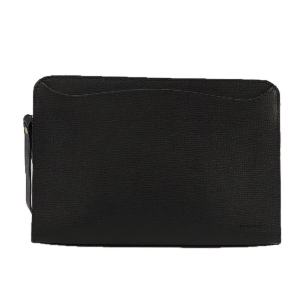 Burberry Black Leather Clutch Bag (Pre-Owned) Size ONE SIZE - 1 Thumbnail
