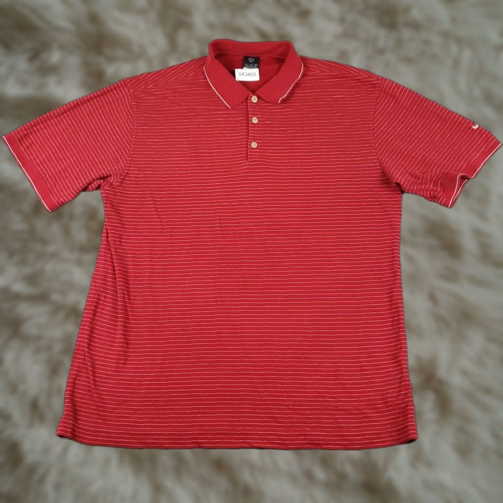 Nike Nike Polo Shirt Mens XL Red Striped Cotton Short Sleeve Polo Shirt Men Red Nike Golf Casual Knit Cotton Striped Short Sleeve Sizing XL Size US XL / EU 56 / 4 - 1 Thumbnail
