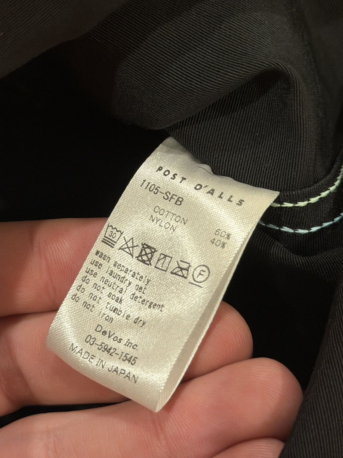 Post Overalls Post O’Alls 1105-SFB - NAVY Parka 60/40 - Black Size US L / EU 52-54 / 3 - 9 Thumbnail