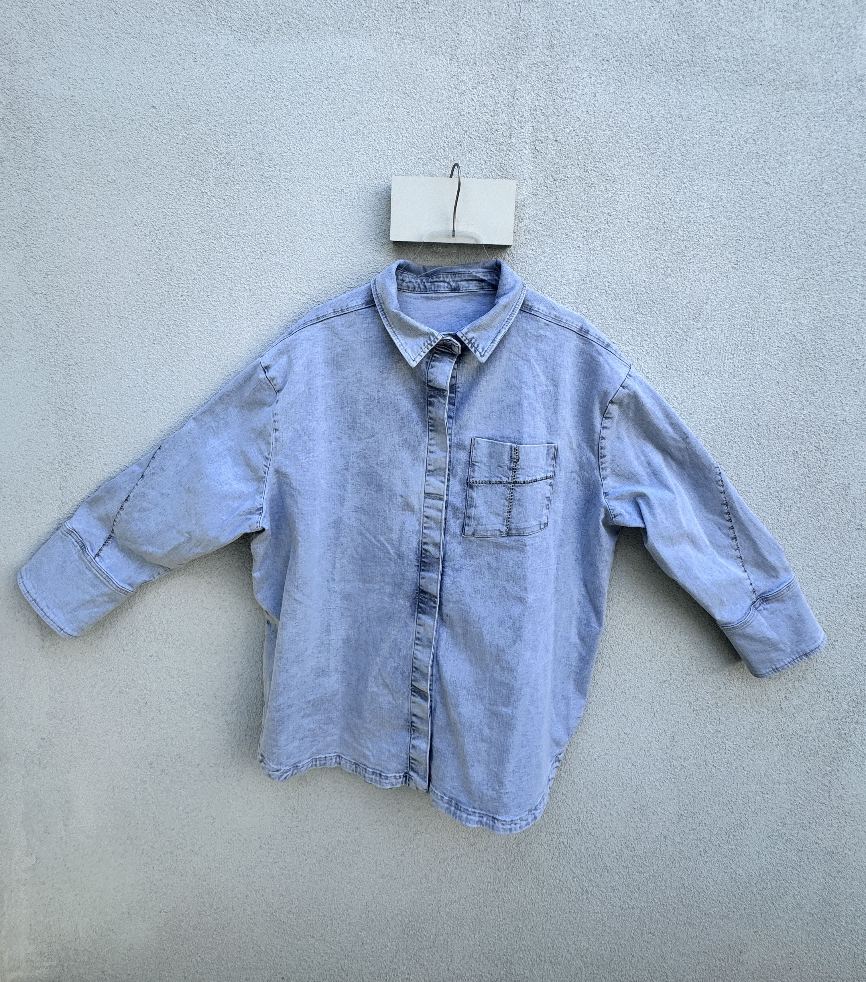 Thom Krom THOM KROM Unisex Oversized Blue Jeans Shirt Size M to XL Size US M / EU 48-50 / 2 - 1 Thumbnail