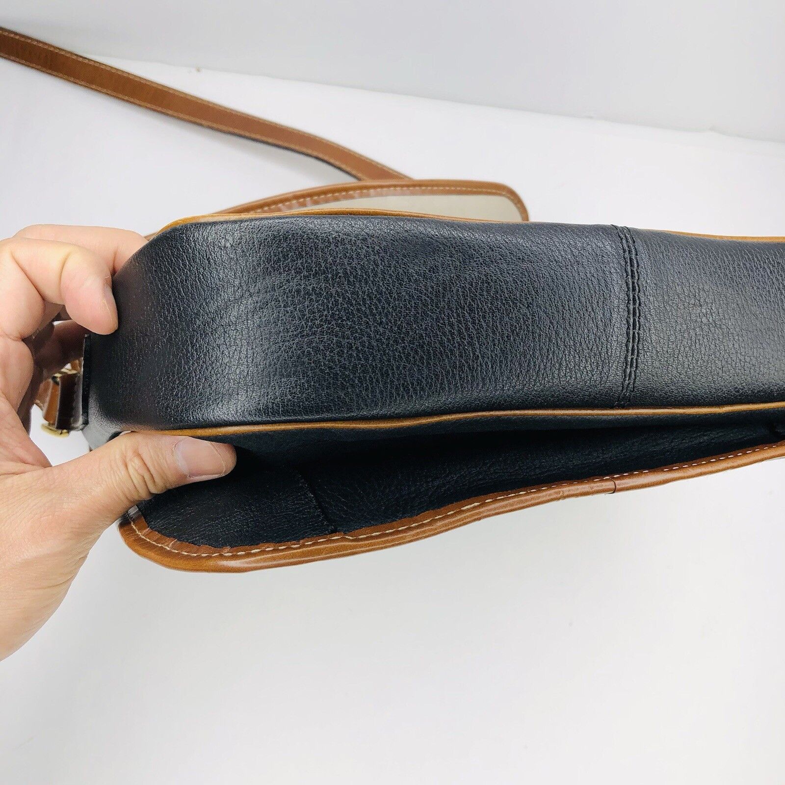 Other Vtg Dé-Roman UK Leather Purse Black Brown crossbody bags Size ONE SIZE - 15 Thumbnail