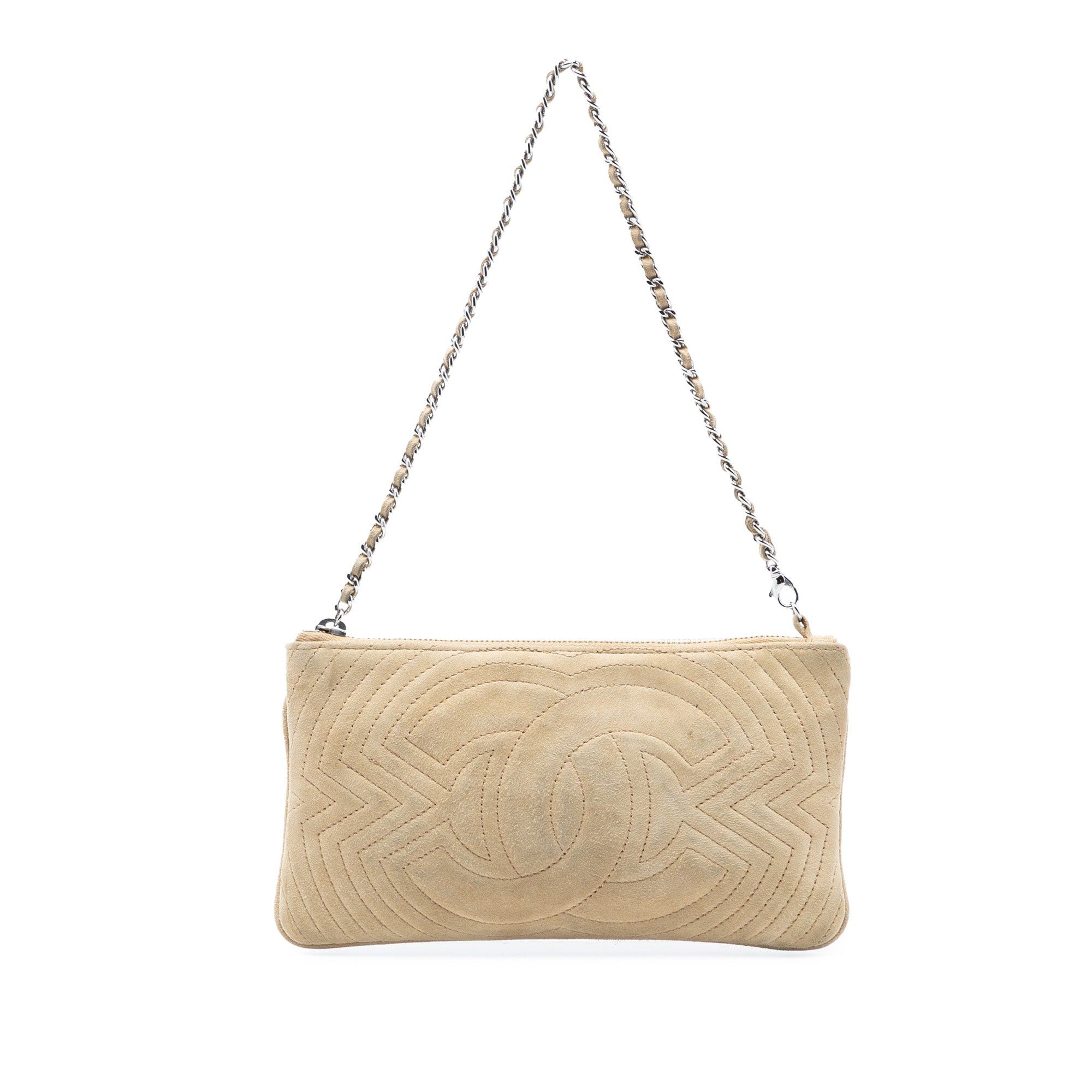 Chanel CC Quilted Suede Pochette Size ONE SIZE - 1 Thumbnail