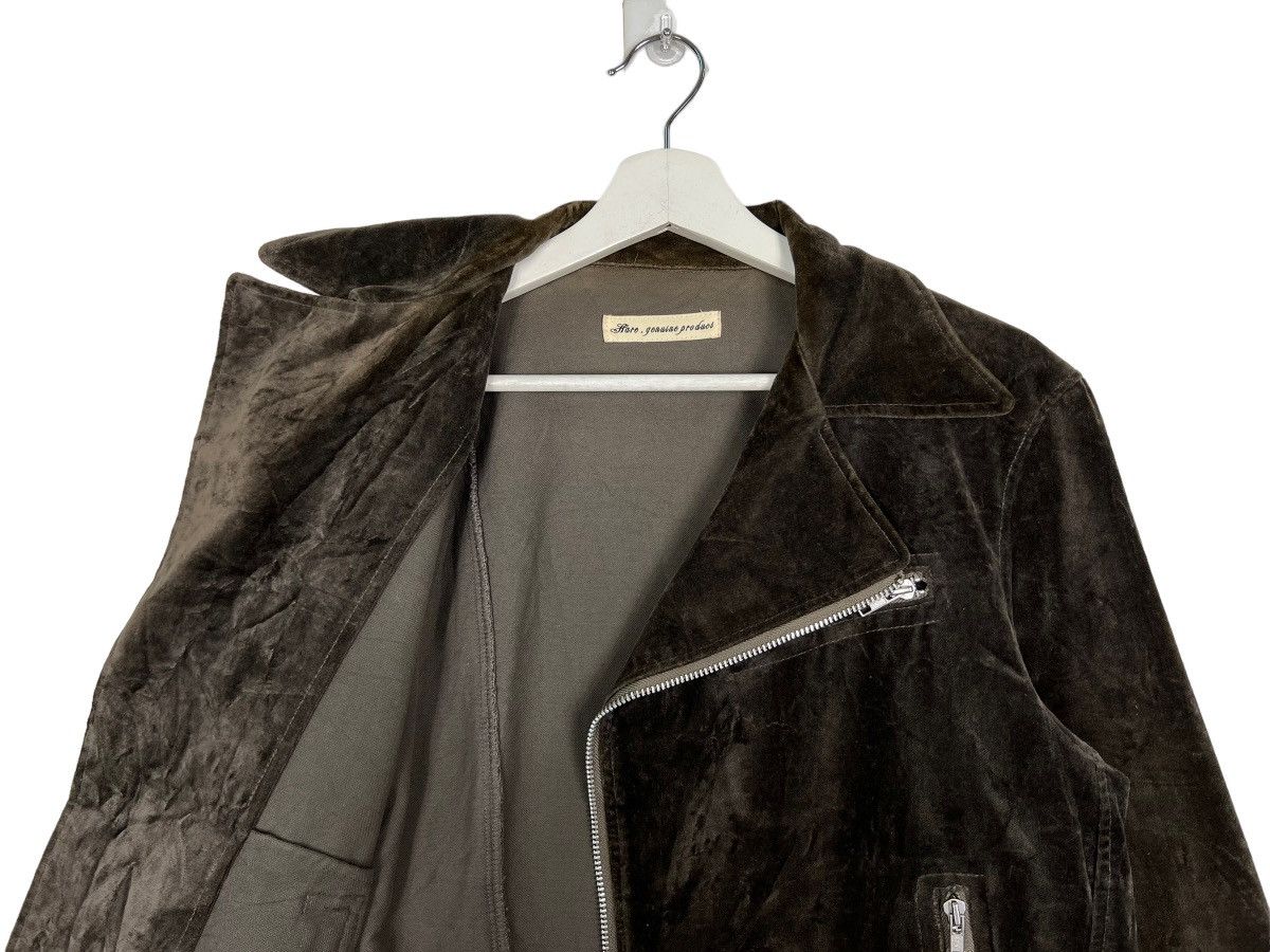 HARE HARE GENUINE PRODUCT VELVET DOUBLE COLAR MOTO RIDER JACKET Size US L / EU 52-54 / 3 - 10 Thumbnail