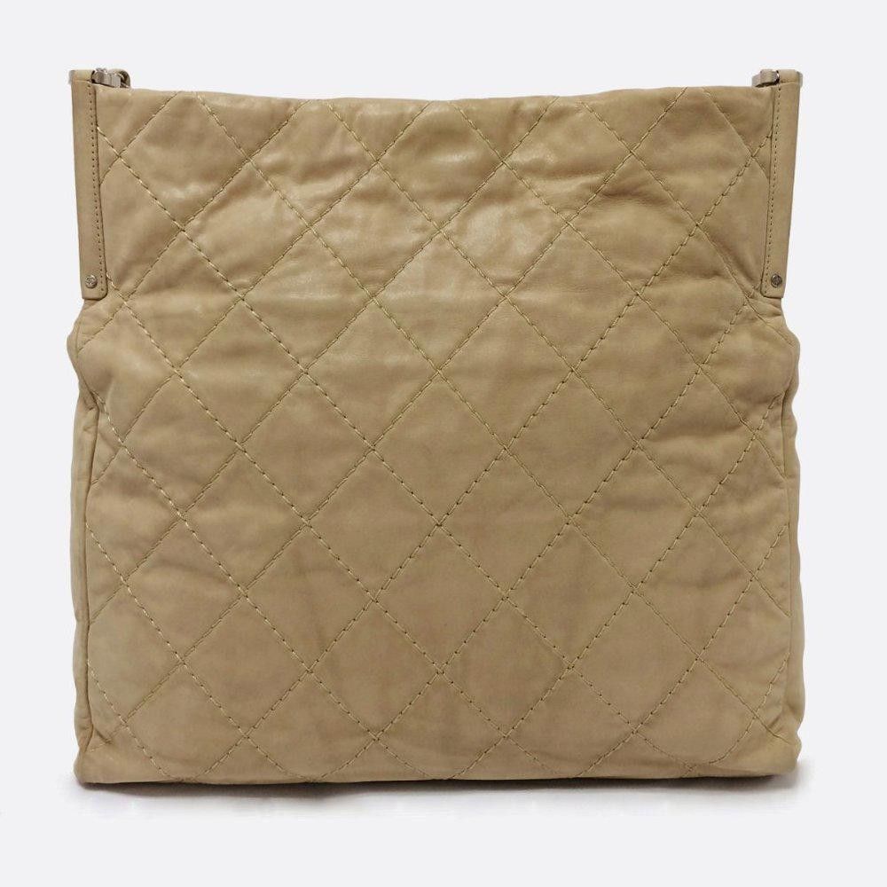 Chanel Chanel Shopping Tote Light Beige Leather Tote Size ONE SIZE - 12 Thumbnail