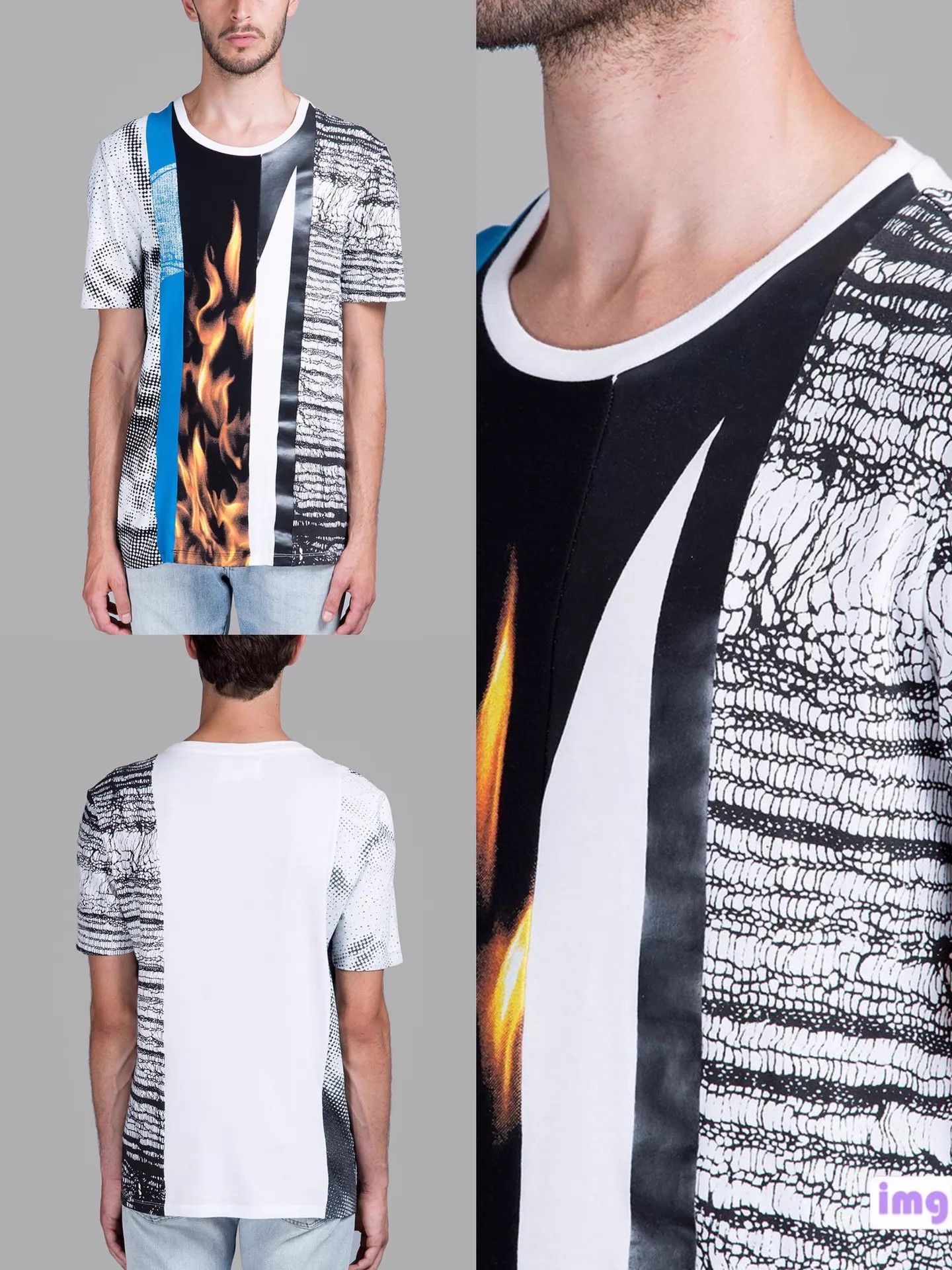 Maison Margiela Maison Margiela S/S15 3M Archive Phantom Flame Line Tee Size US S / EU 44-46 / 1 - 8 Thumbnail