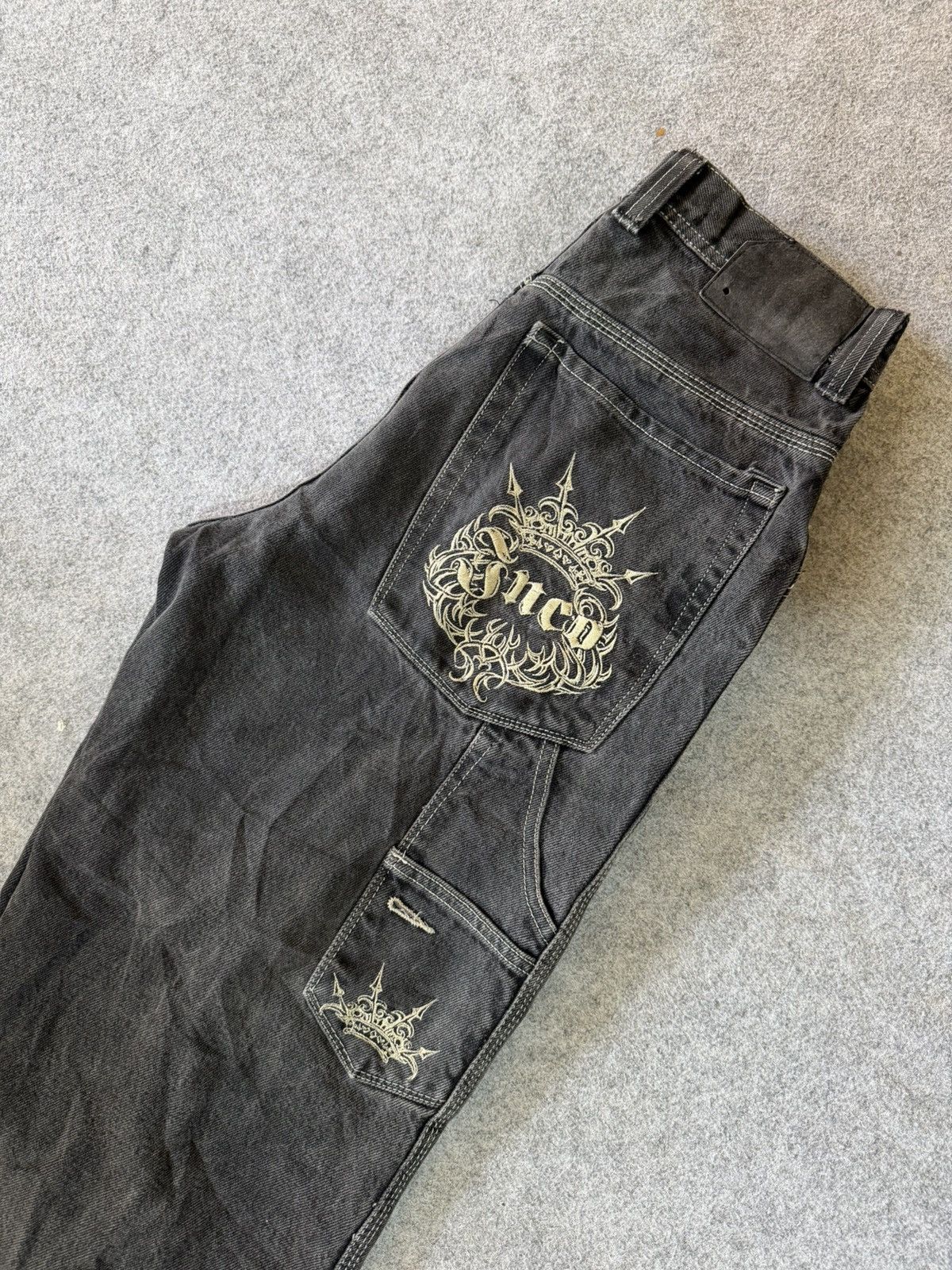 JNCO Jnco Crown Carpenter Baggy Black Grey Size US 30 / EU 46 - 1 Thumbnail