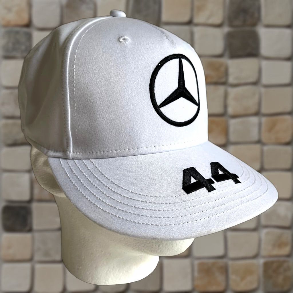 Hamilton Mercedes-AMG Petronas Lewis Hamilton 44 Formula 1 Strapback Hat White One Size Sports Baseball Cap Unisex Adults Mens Womens Boys Girls Size ONE SIZE - 1 Thumbnail