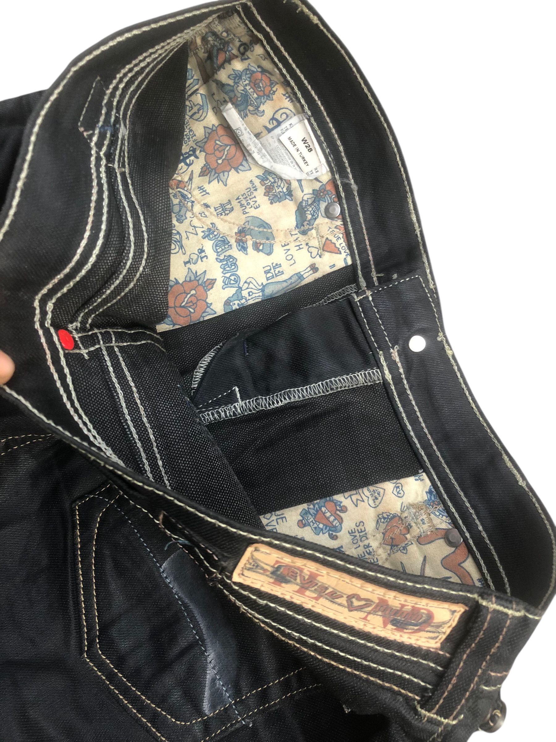 Evisu × Puma 🔥Rare Y2K EVISU x PUMA Black Denim Short Mini Skirt Women Size 28" / US 6 / IT 42 - 13 Thumbnail