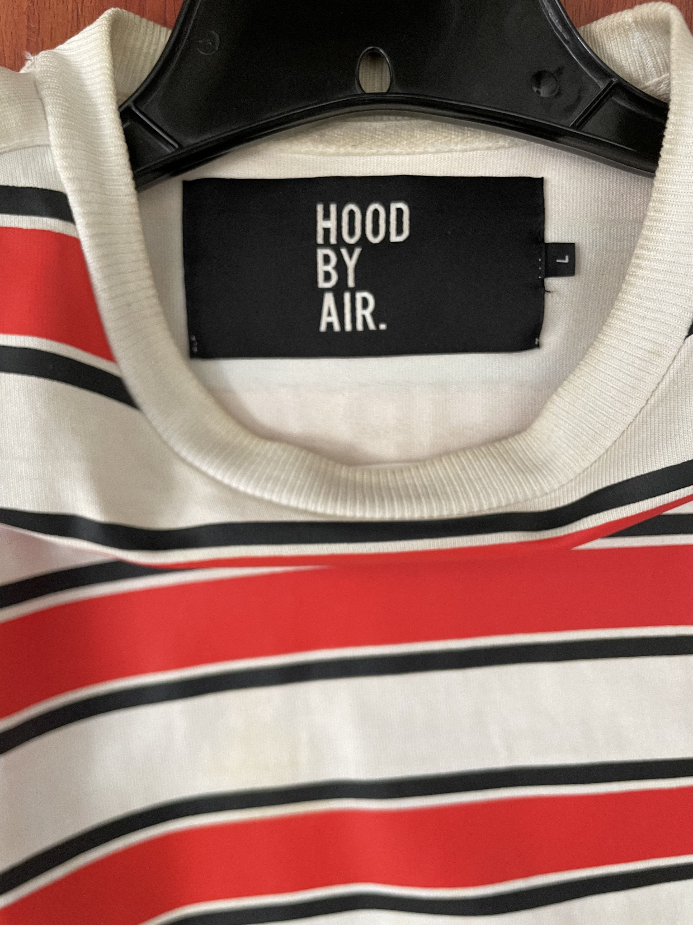Hood By Air RARE HBA OVERSIZED STRIPED BUTTON SLEEVE TOP Size US L / EU 52-54 / 3 - 4 Thumbnail