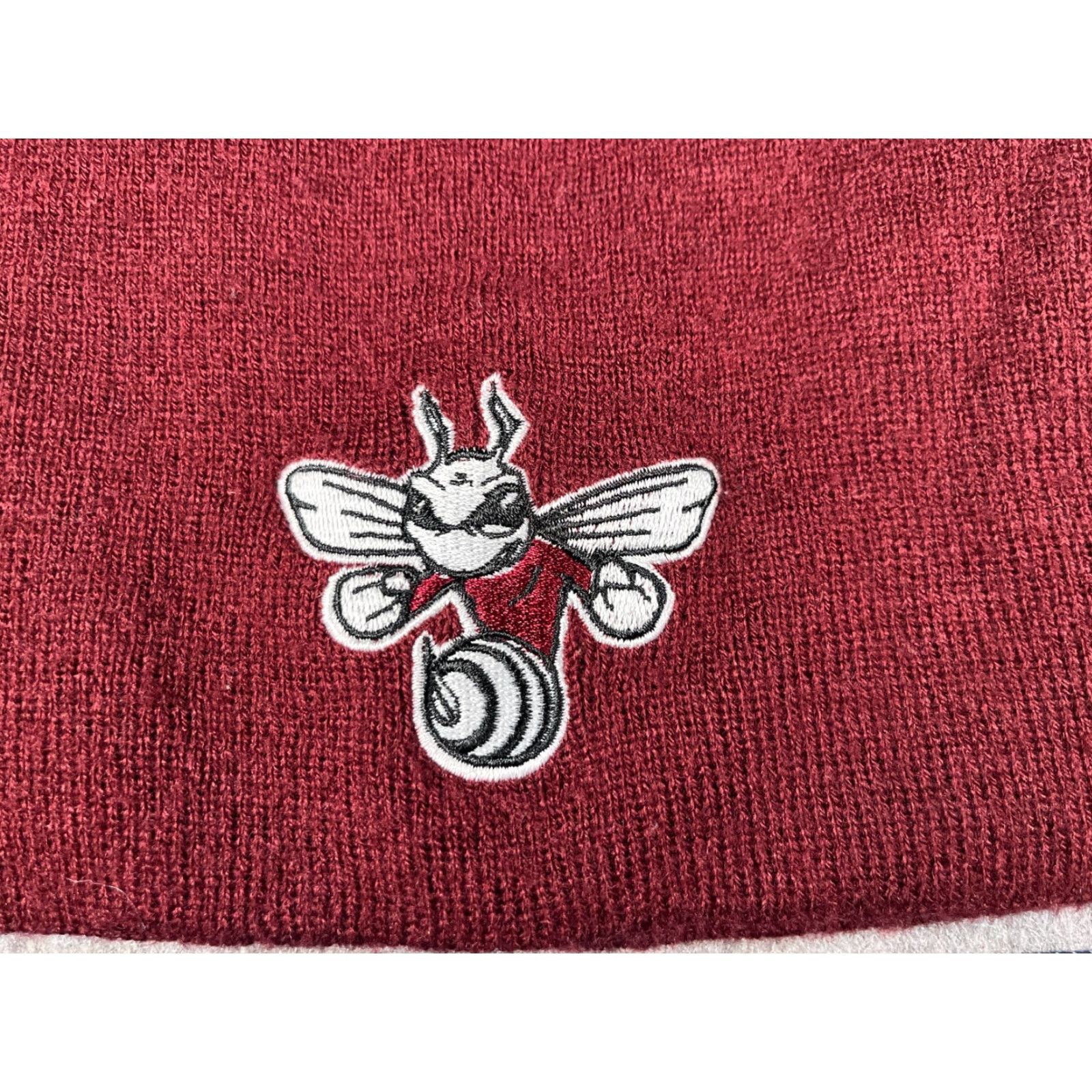 Vintage ROSSVILLE HORNETS Cross Country Beanie Adult One Size Red Knit Embroider Acrylic Hat Beanie Mens Sports Logo 90s? Size ONE SIZE - 2 Thumbnail