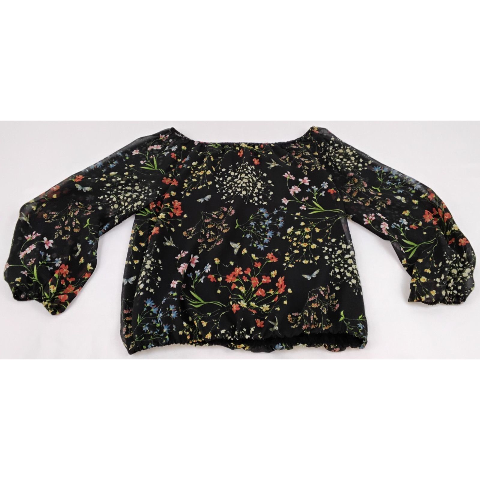 Alice + Olivia Alice & Olivia Blouse Women's M Floral Off the Shoulder Size M / US 6-8 / IT 42-44 - 5 Thumbnail