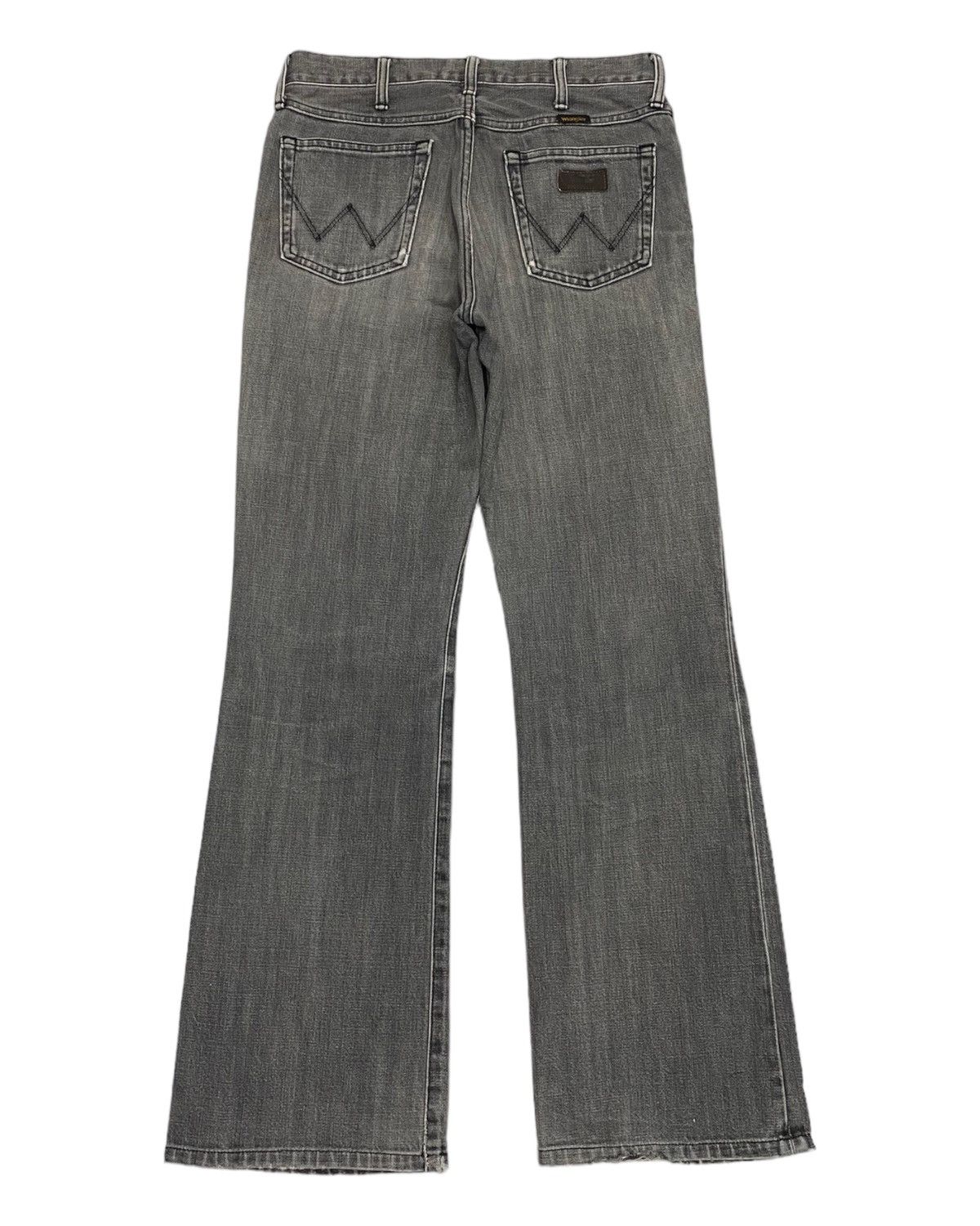 If Six Was Nine FLARE JEANS🔥VINTAGE WRANGLER FADED GREY DISTRESSED DENIM Size US 30 / EU 46 - 2 Thumbnail