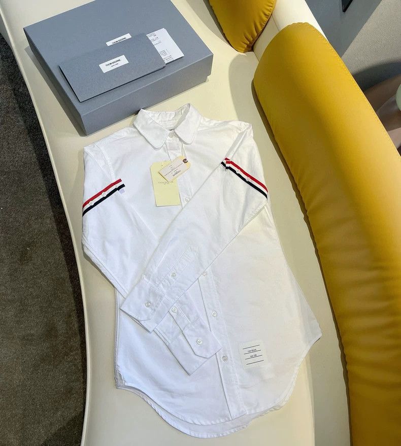 Thom Browne Thom Browne White long-sleeved shirt Size XS / US 0-2 / IT 36-38 - 2 Thumbnail