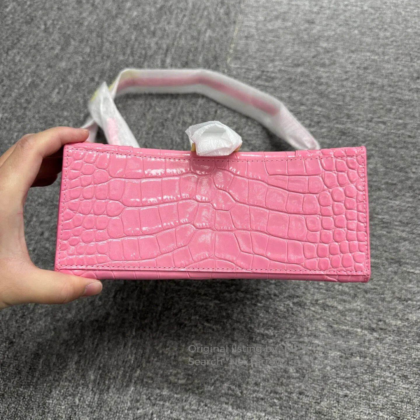 Balenciaga Balenciaga Crocodile-patterned cowhide hourglass bag| Size ONE SIZE - 4 Thumbnail
