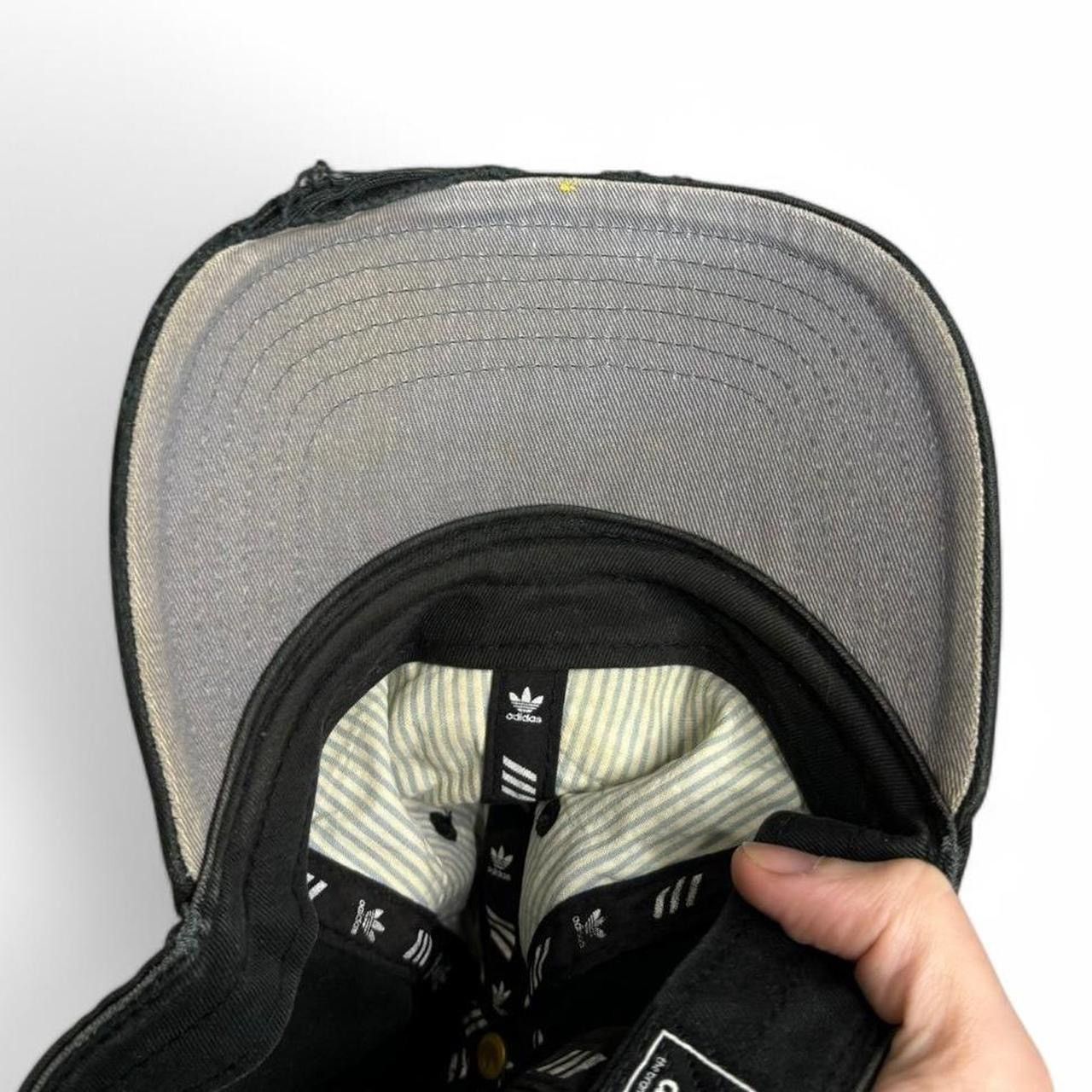 Adidas × Vintage Vintage 00s Adidas Trashed Distressed Faded Black Hat Size ONE SIZE - 8 Thumbnail