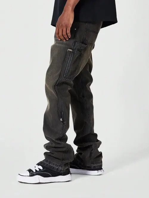 Japanese Brand × Vintage Stacked Workwear Skinny Jeans Size US 32 / EU 48 - 1 Thumbnail