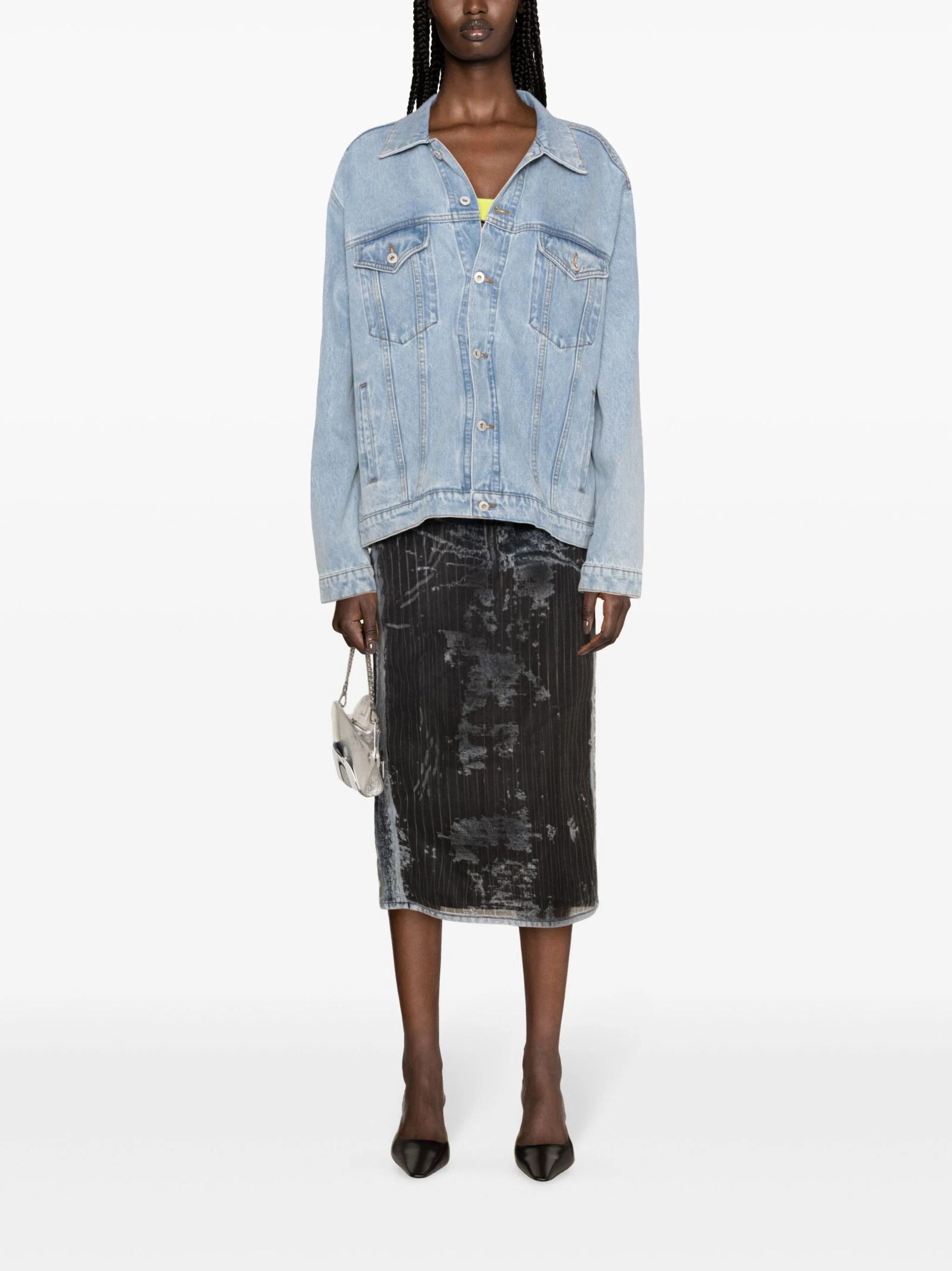Y/Project o1s22i1n0924 Denim Jacket in Light Blue Size S / US 4 / IT 40 - 2 Thumbnail