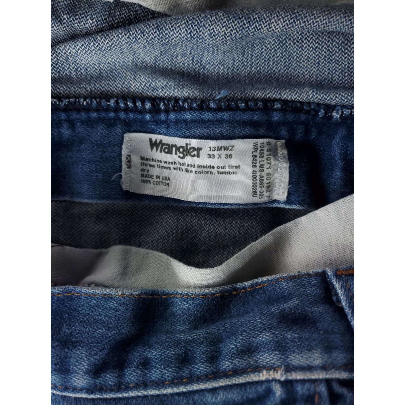 Wrangler VINTAGE Wrangler 13MWZ Jeans Men Blue 32x36 36 Inseam Made USA 90s Straight Denim Jeans Mens Size US 32 / EU 48 - 4 Thumbnail