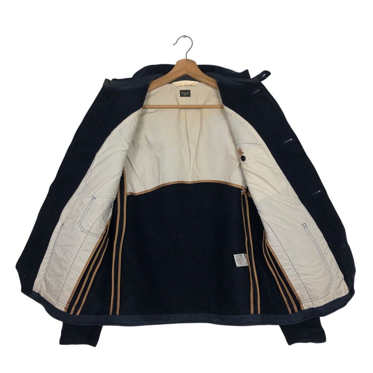 Paul Smith 🔥VINTAGE WOOL JACKET PAUL SMITH JEANS LEATHER PARTS HAND Size US M / EU 48-50 / 2 - 15 Thumbnail