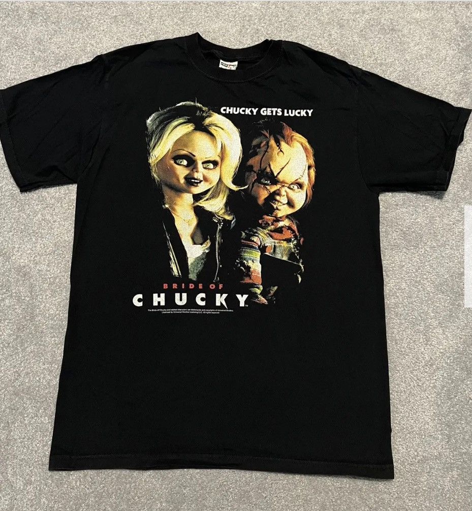 Vintage Vintage Bride of Chucky Horror Scary Movie Graphic Logo Tee Size US M / EU 48-50 / 2 - 3 Thumbnail