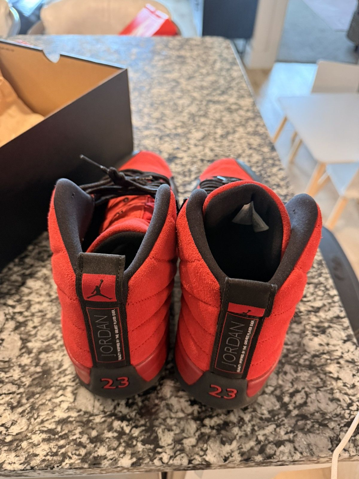 Jordan Brand Jordan 12 Retro "Reverse Flu Game" Size US 12 / EU 45 - 5 Thumbnail