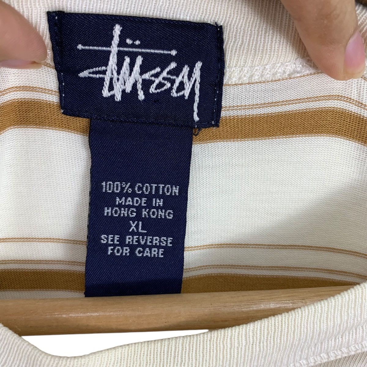 Stussy Vintage STUSSY SKATEBOARD NYC Striped Pocket Tee Shirt Top Size US XL / EU 56 / 4 - 5 Thumbnail