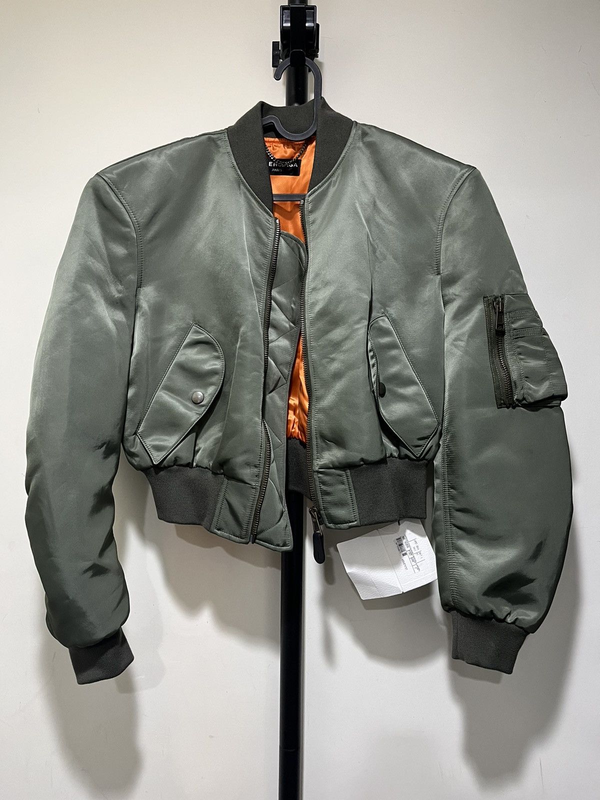 image of Balenciaga Bomber Jacket in Green, Men's (Size XL)