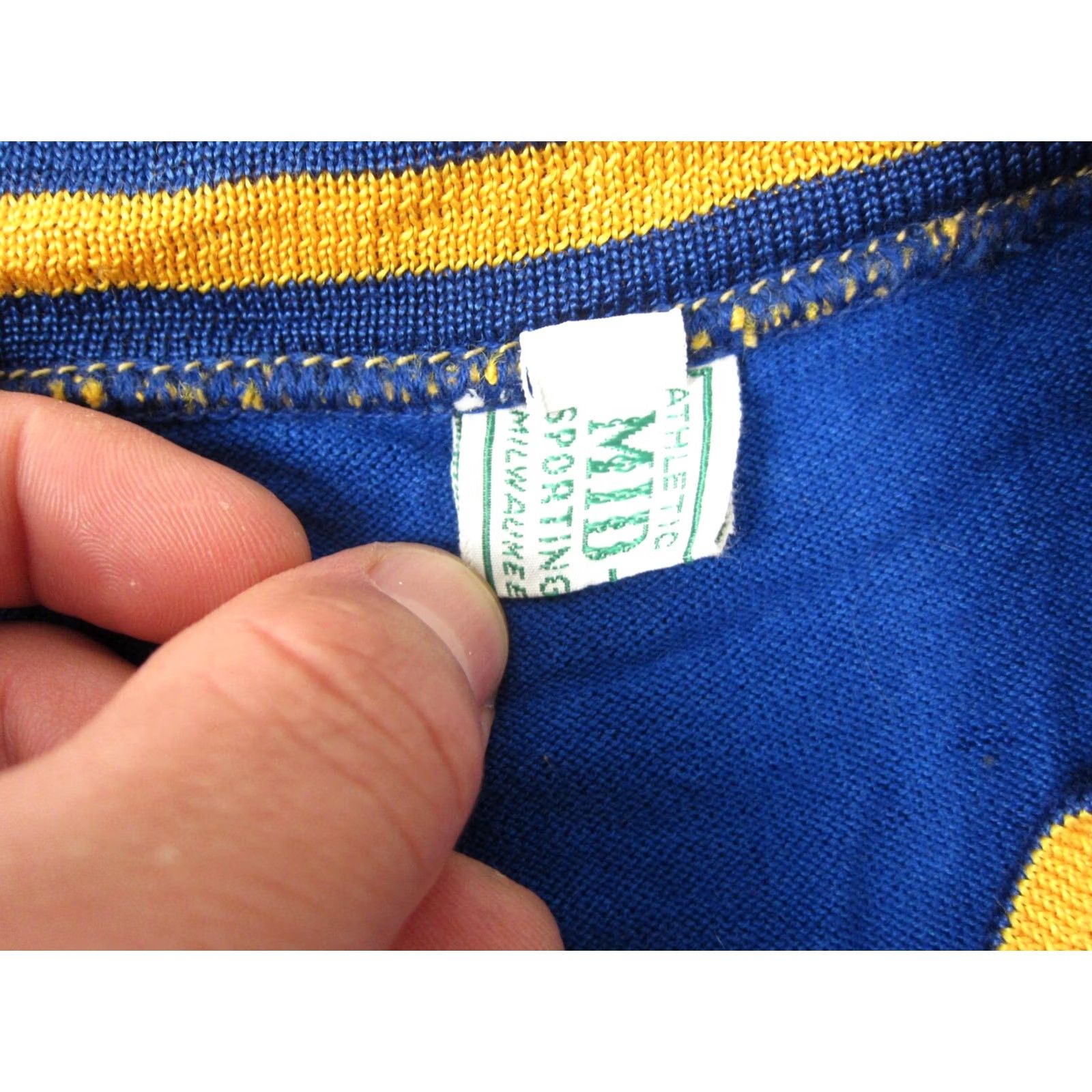 Vintage Vintage College Jersey Mens Medium Blue True Fraternity Short Sleeve 50s 60s Size US M / EU 48-50 / 2 - 5 Thumbnail