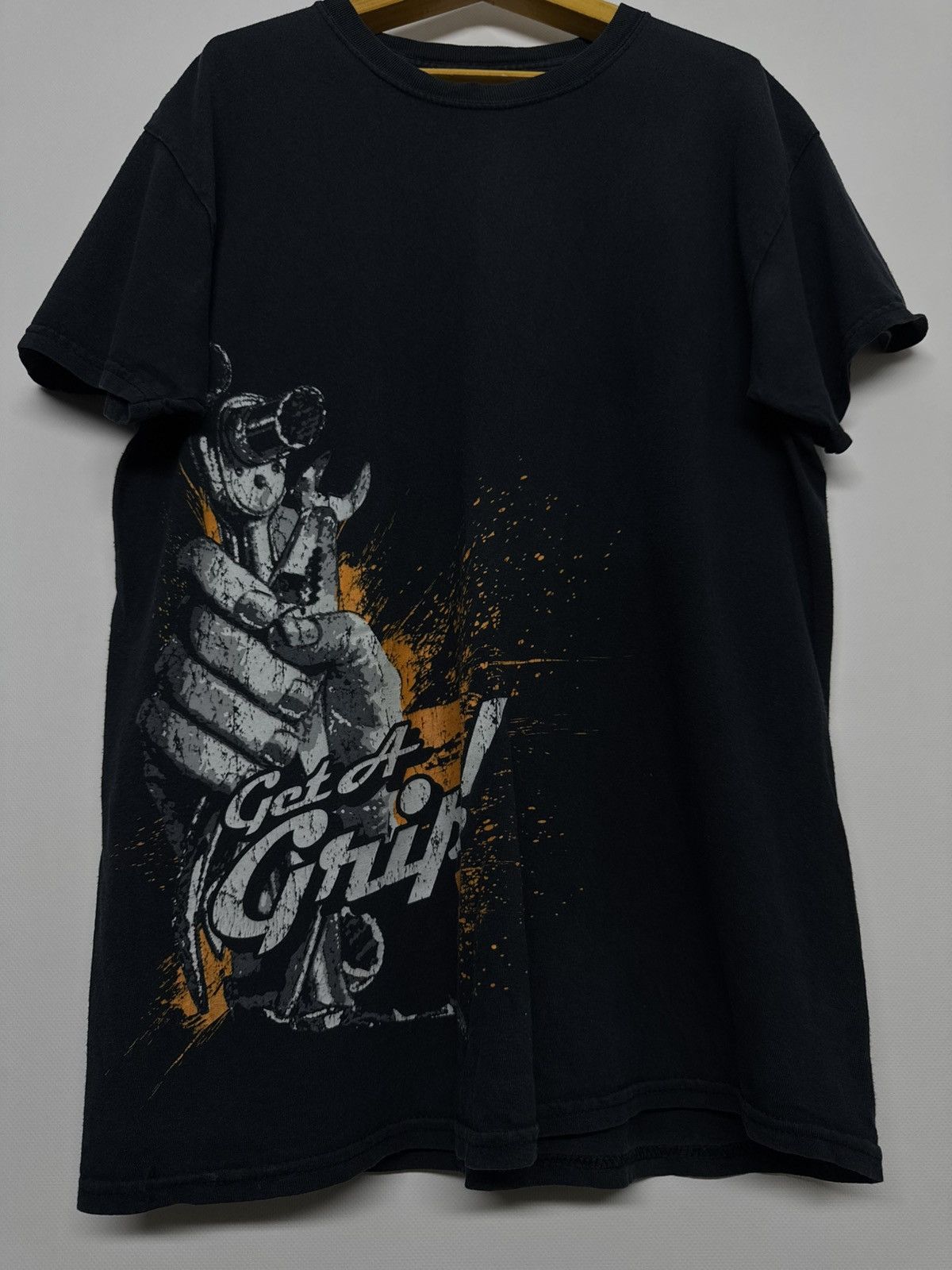 Vintage New Snap On Tool Classic Chrome Garage Black & Orange Tshirt Size US M / EU 48-50 / 2 - 2 Thumbnail