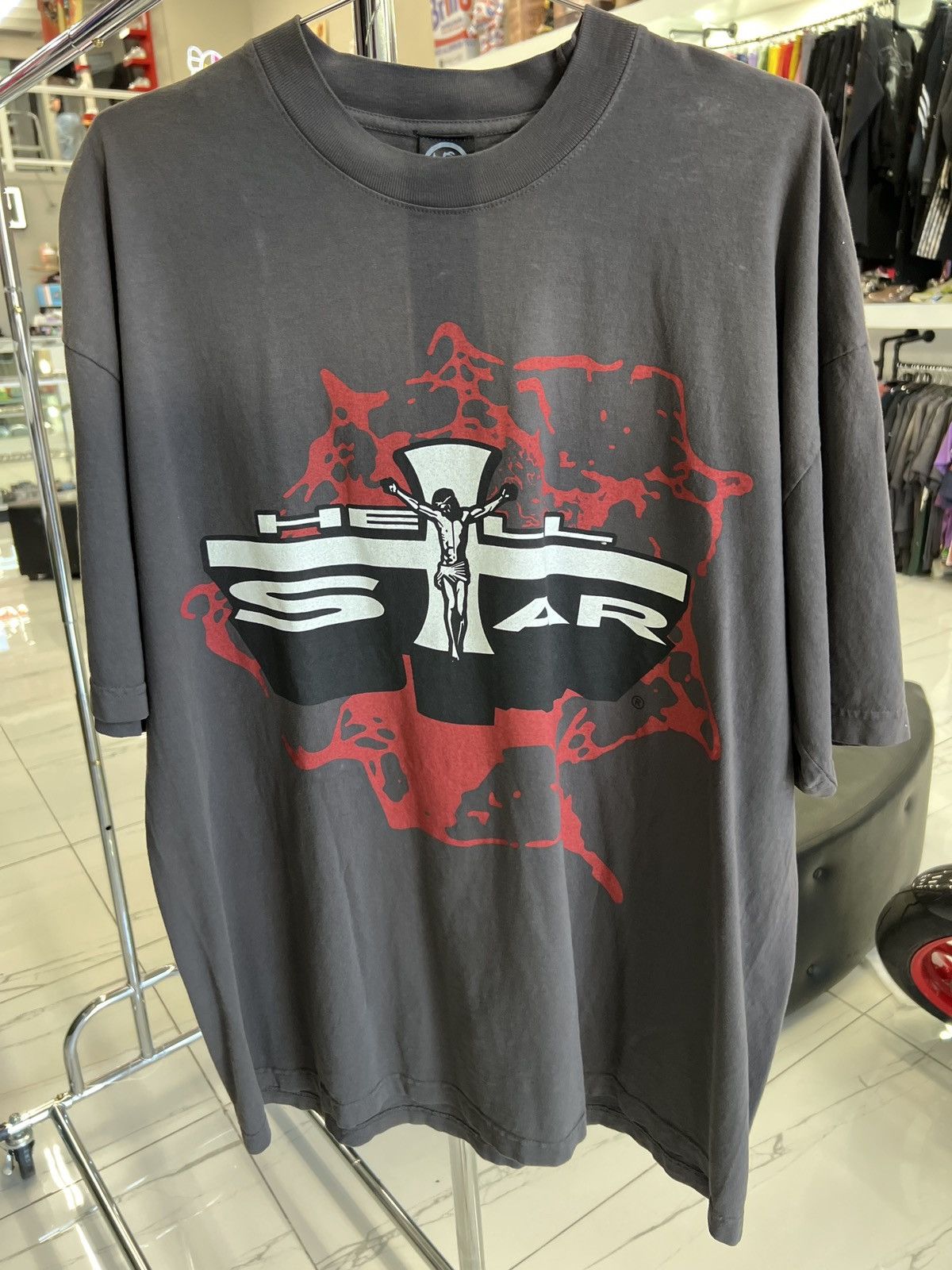 HELLSTAR Jesus Emblem Vintage Black Size US XL / EU 56 / 4 - 1 Thumbnail