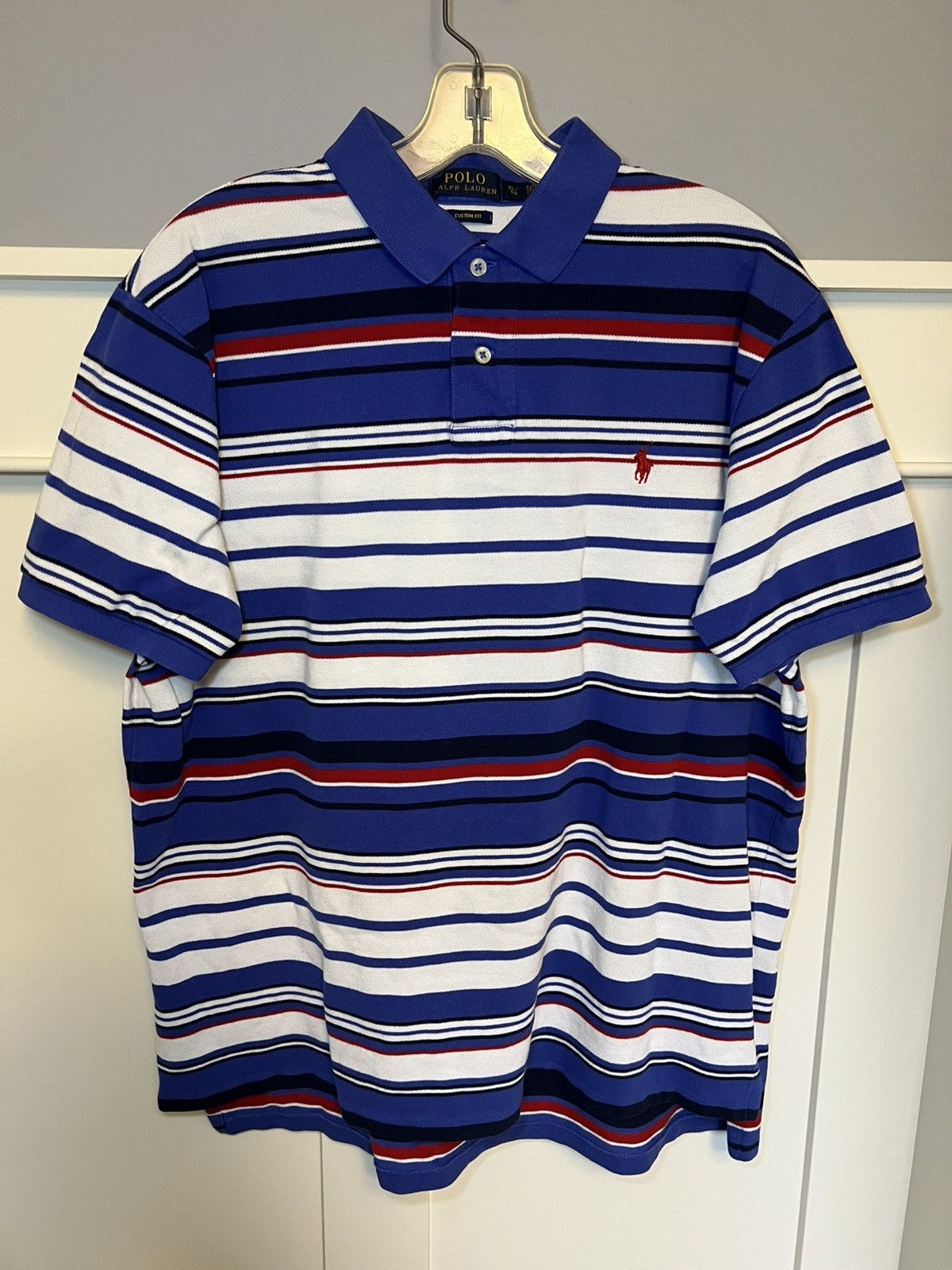 Polo Ralph Lauren Vintage Polo Ralph Lauren multicoloured stripe polo shirt Size US XL / EU 56 / 4 - 1 Thumbnail