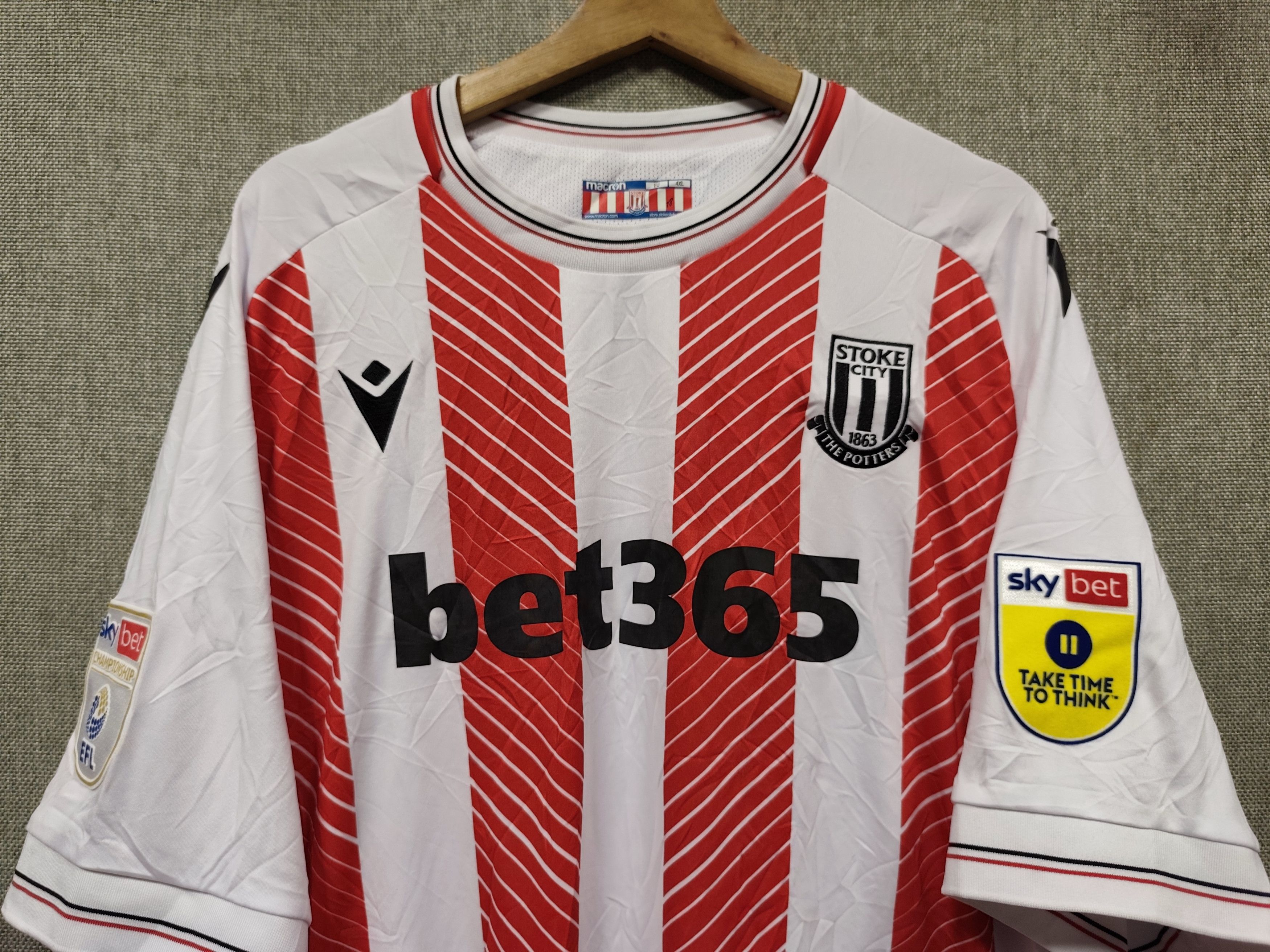 Macron Macron Stoke City FC 2022/23 Home Football Soccer Jersey Size US XXL / EU 58 / 5 - 7 Thumbnail
