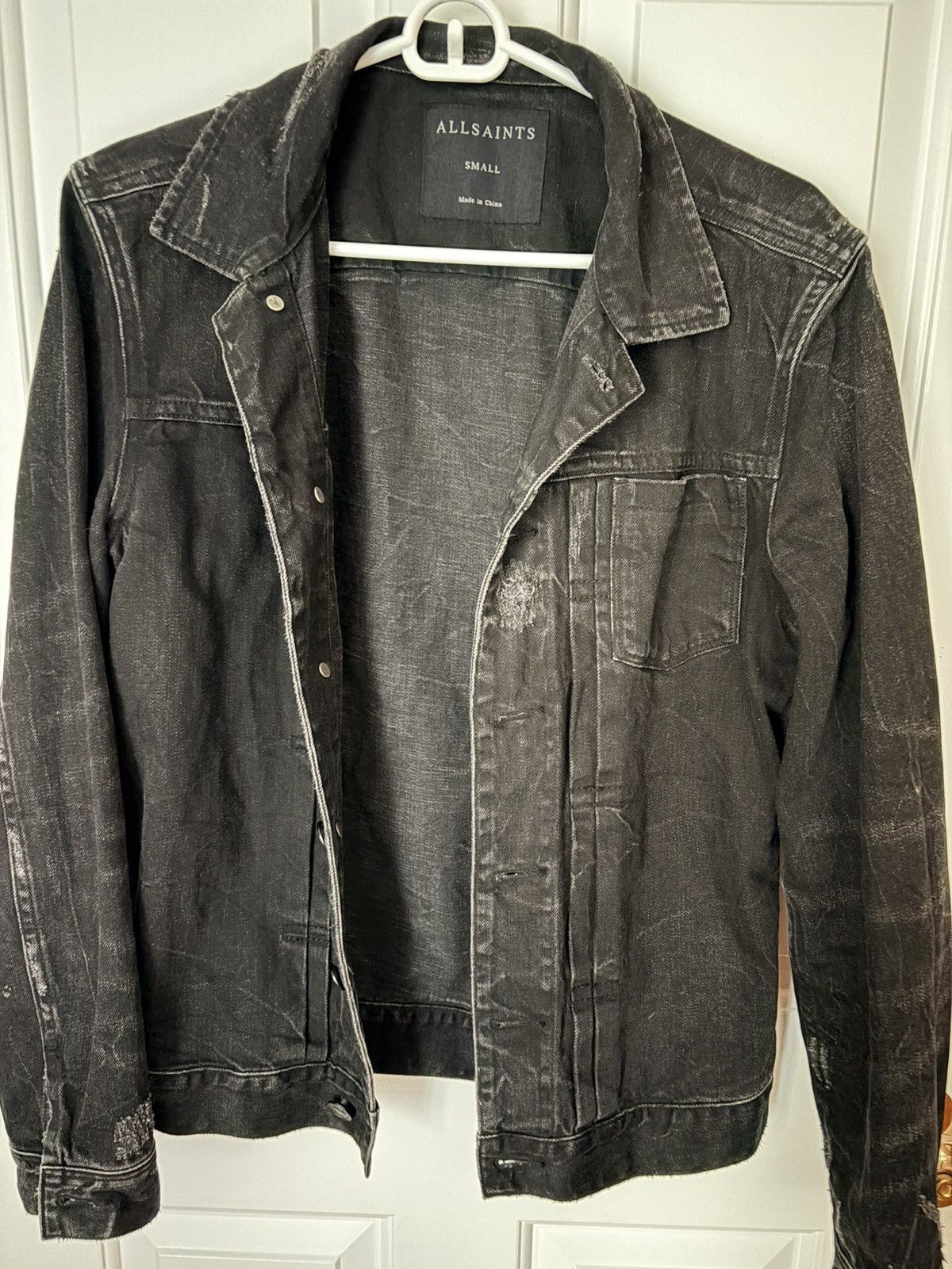Allsaints Vintage distressed allsaints denim jacket Size US S / EU 44-46 / 1 - 1 Thumbnail