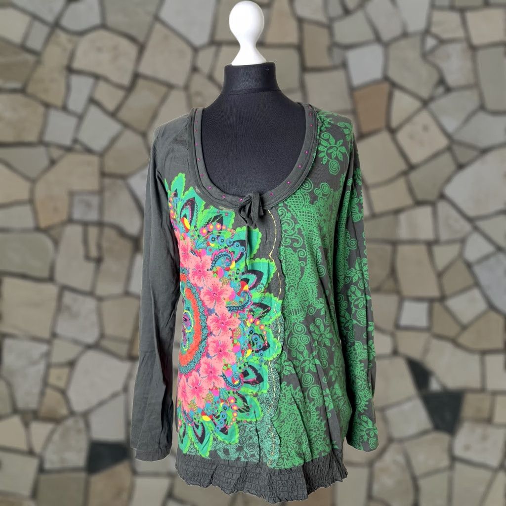 Desigual Desigual green shirt tunic Womens XL Size XL / US 12-14 / IT 48-50 - 1 Thumbnail