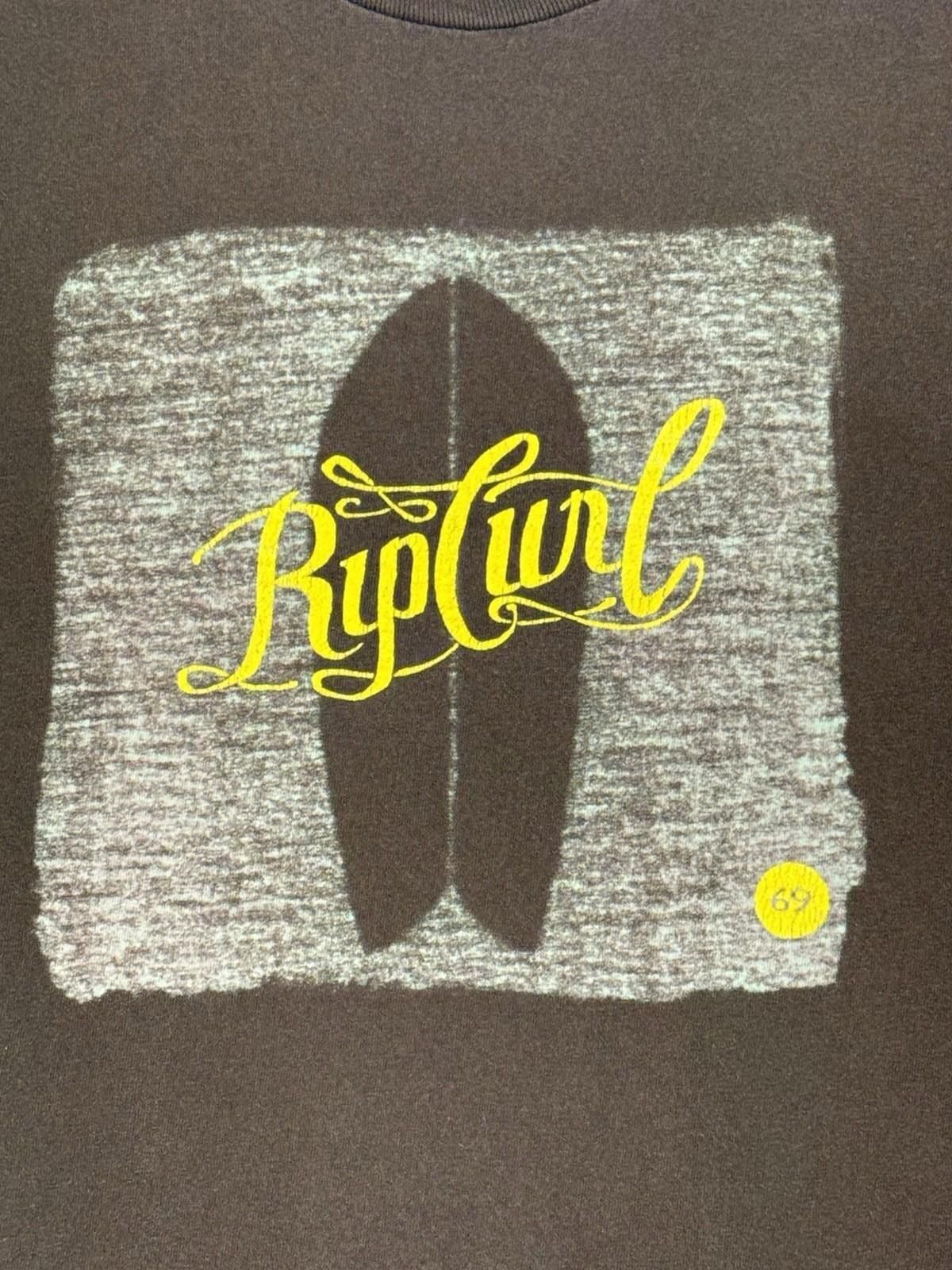 Quiksilver Rip Curl Surfboard Graphic Tee Brown XL Surf Vintage Vibe #8 Size US M / EU 48-50 / 2 - 3 Thumbnail