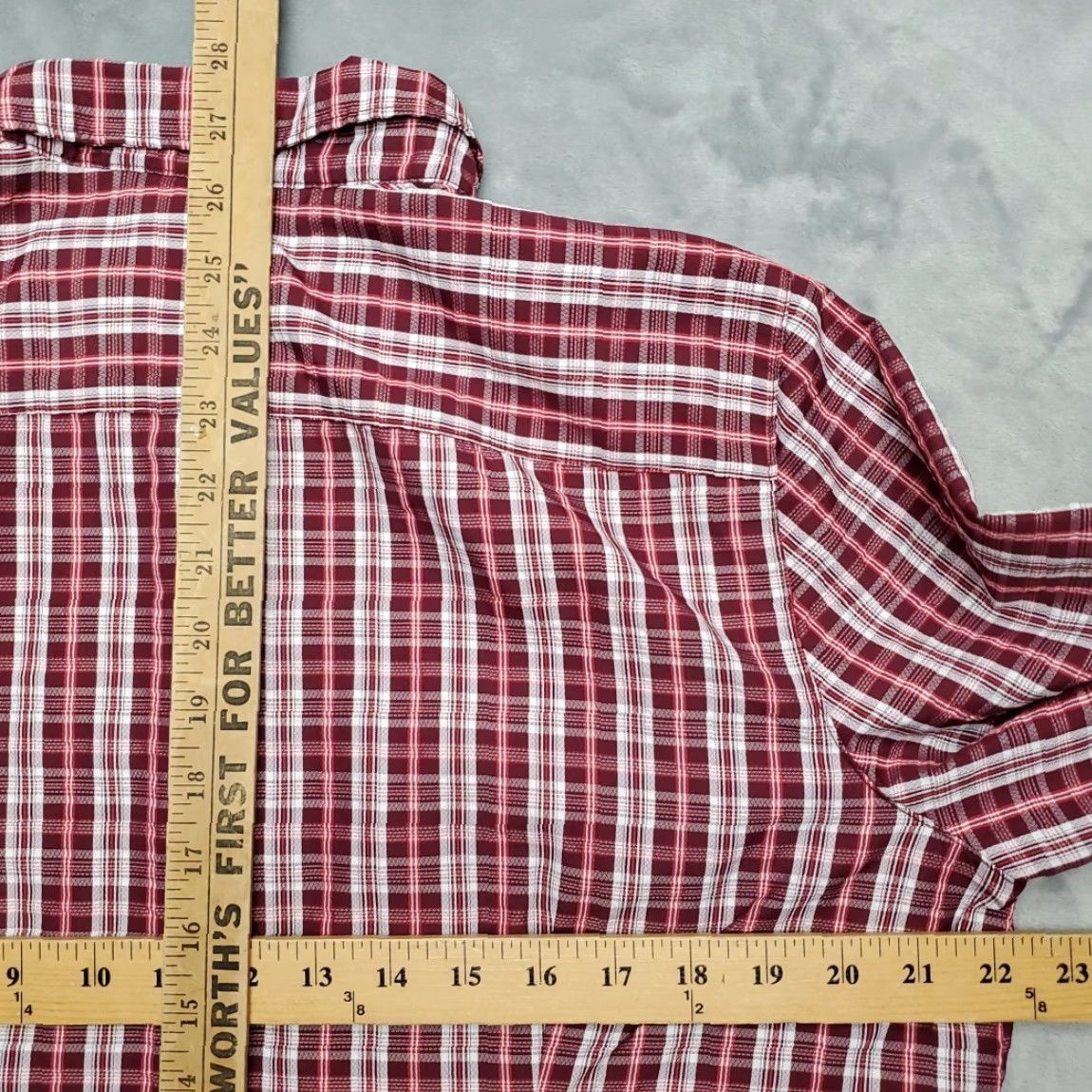 Eddie Bauer VINTAGE Eddie Bauer Shirt Womens XL Maroon Plaid Long Sleeve Performance Stretch Outdoor Size XL / US 12-14 / IT 48-50 - 7 Thumbnail