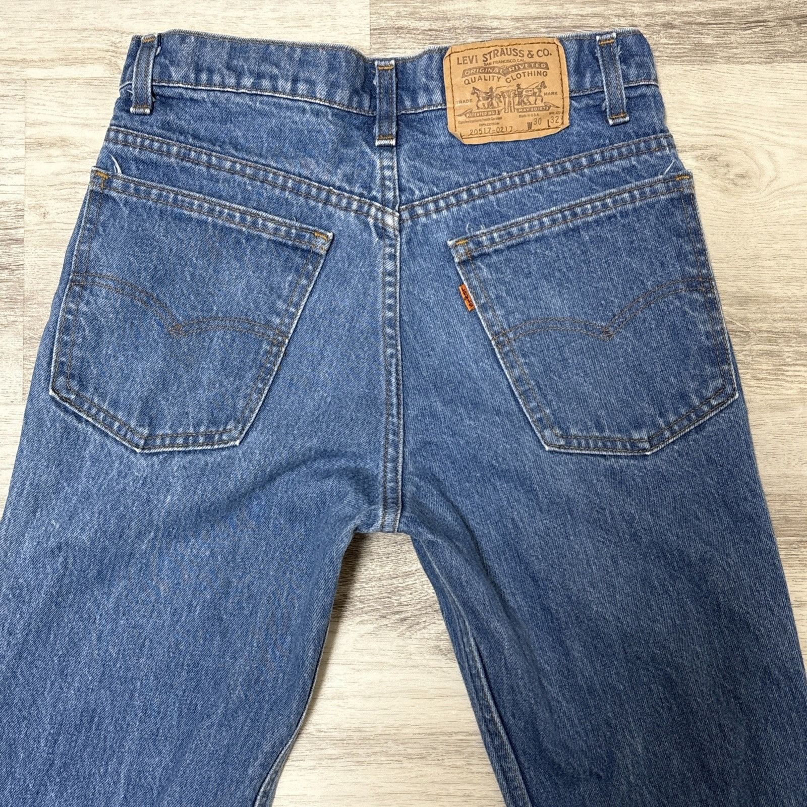 Levi's Vintage Levis 517 Jeans Mens 30x32 Blue Boot Cut Orange Tab Size US 30 / EU 46 - 2 Thumbnail