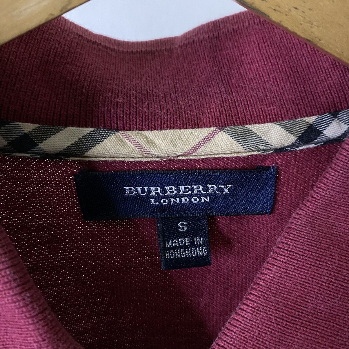 Burberry Burberry London Burgundy Polo T Shirt Size US M / EU 48-50 / 2 - 4 Thumbnail