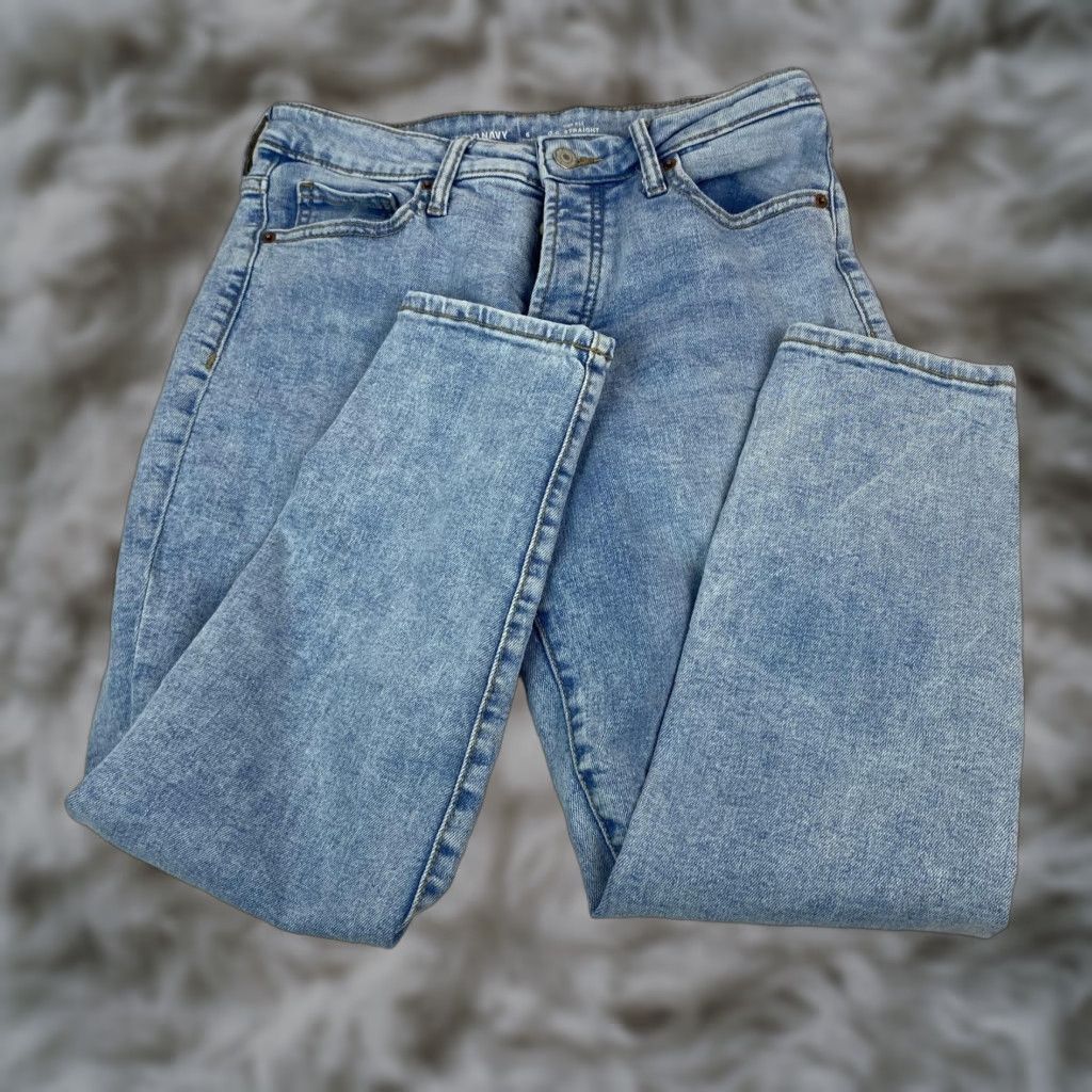 Old Navy Old Navy Jeans Womens 6 Short O.G. Straight High Rise Distressed Stretch Denim Jeans Womens Distressed Blue 90s? Size 28" / US 6 / IT 42 - 1 Thumbnail