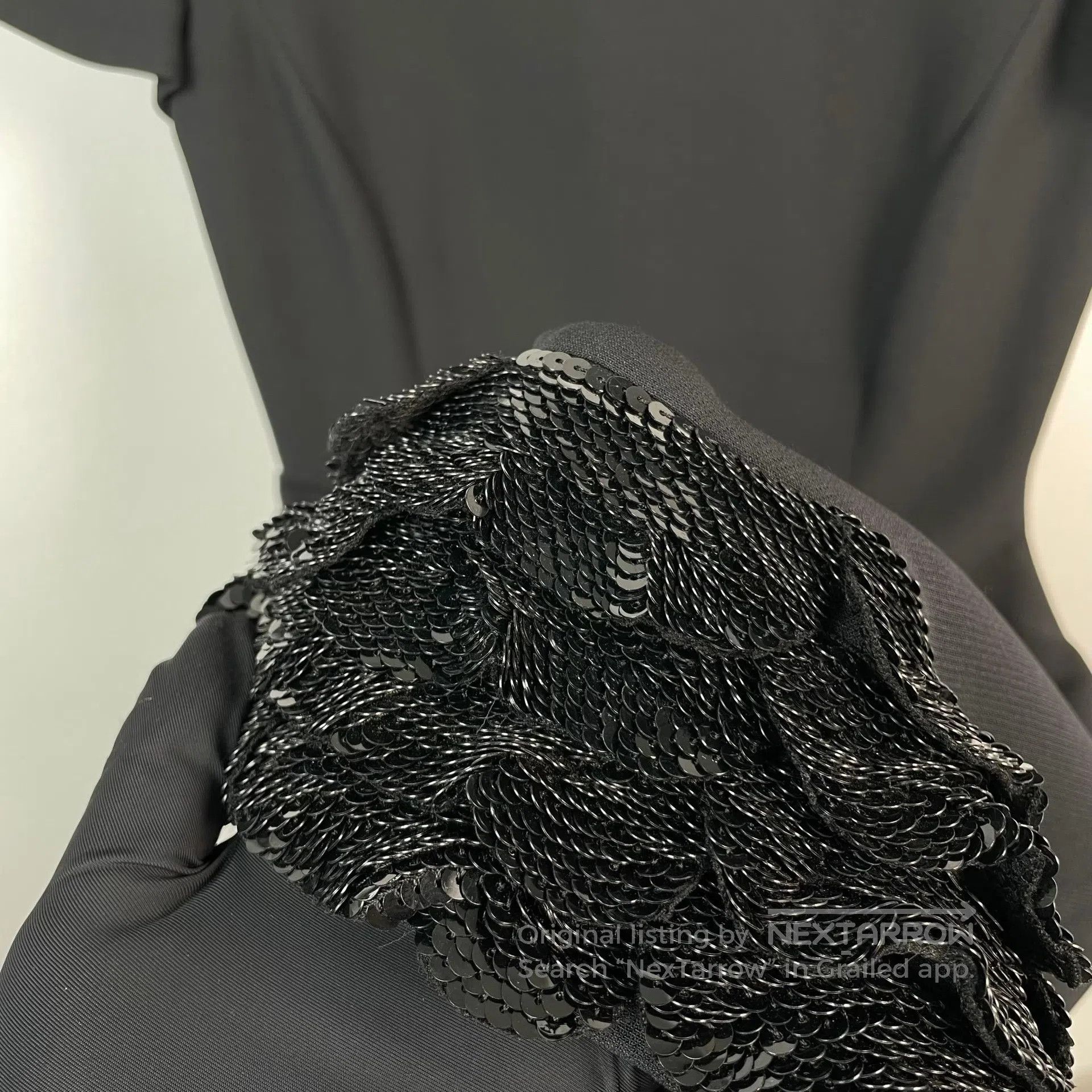 Dior Dior Black Heavy Skirt with Beaded and Sequined Decoration Size XXS / US 00 / IT 34 - 4 Thumbnail