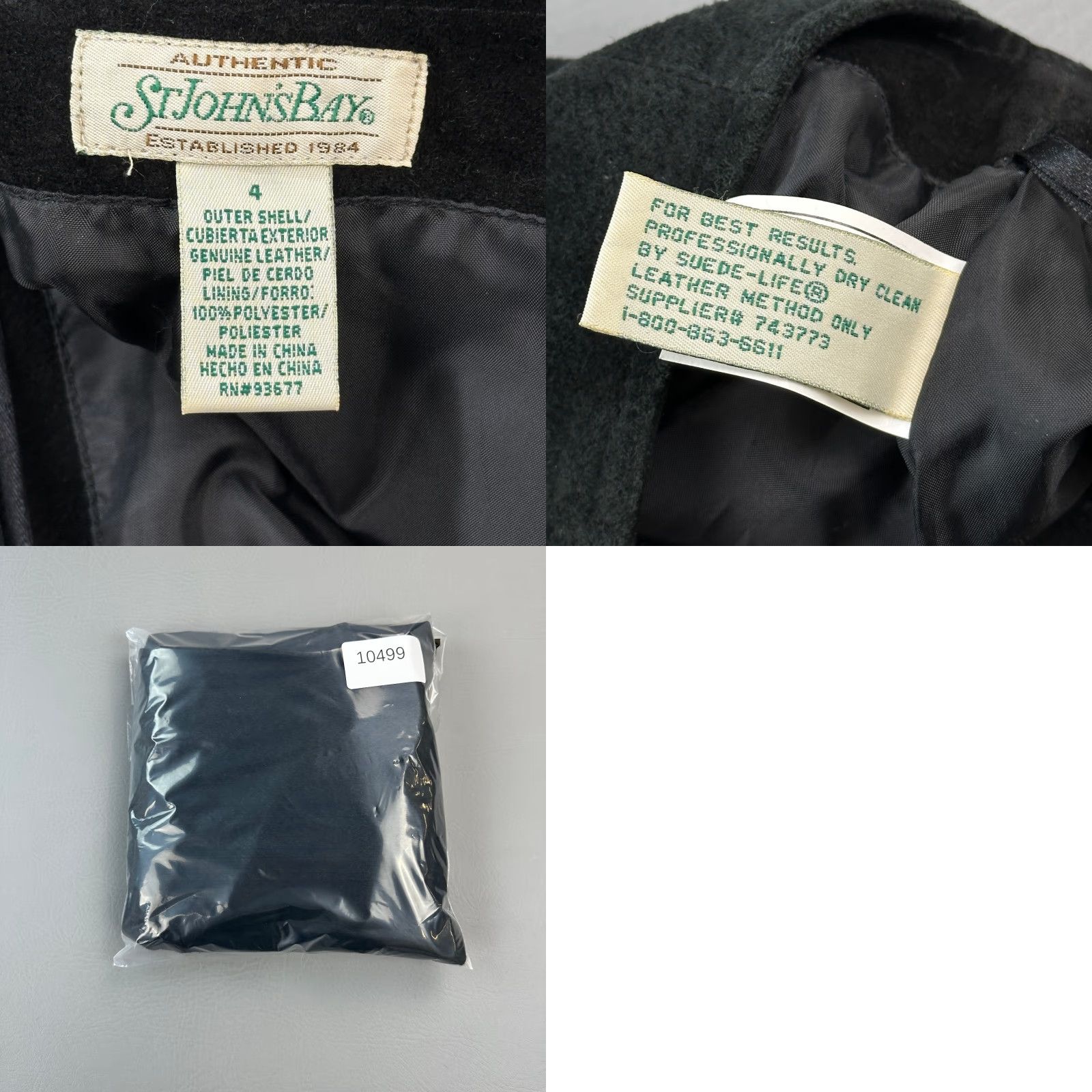 Vintage VINTAGE St Johns Bay Leather Skirt Women's 4 Black Suede Leather A-Line Knee Length Mens? Size 27" / US 4 / IT 40 - 9 Thumbnail