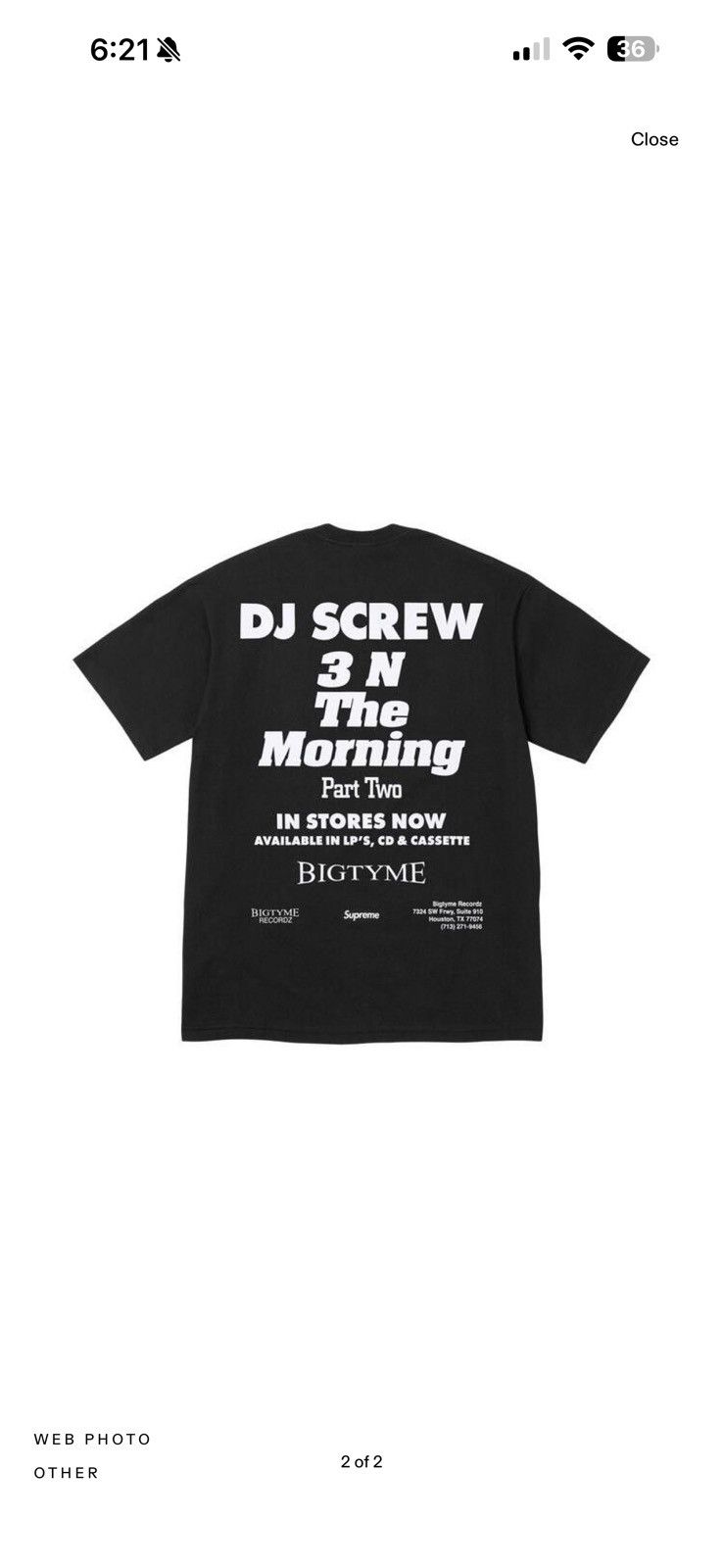 Supreme Supreme SUC 3 N The Morning Tee Size US L / EU 52-54 / 3 - 3 Thumbnail