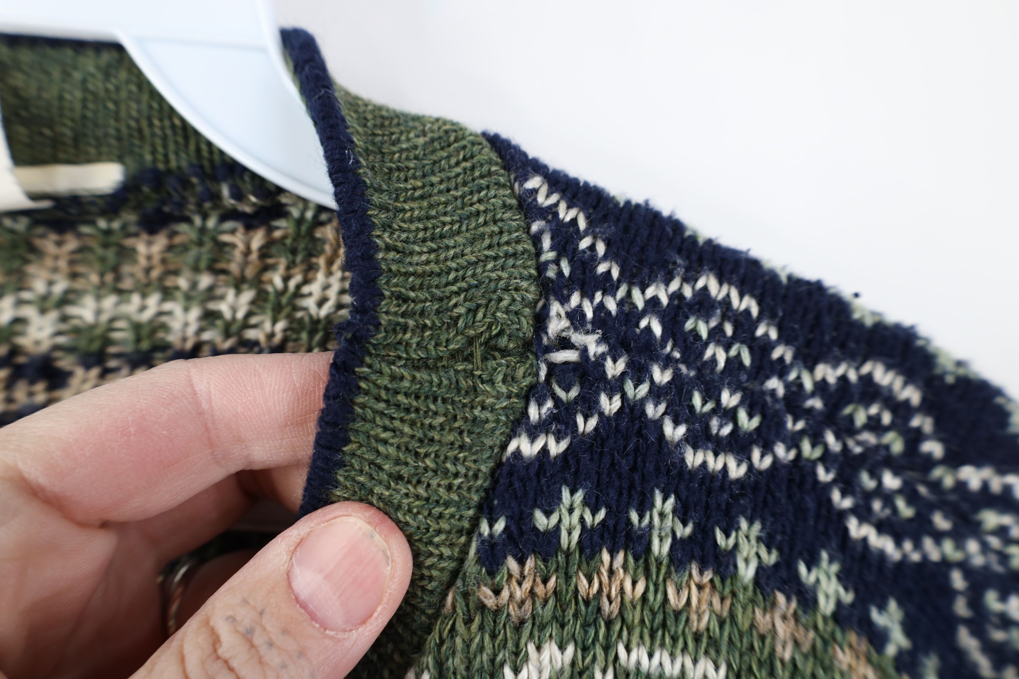 Vintage Vintage 90s Streetwear Distressed Fair Isle Knit Sweater USA Size XXL / US 16-18 / IT 52-54 - 4 Thumbnail