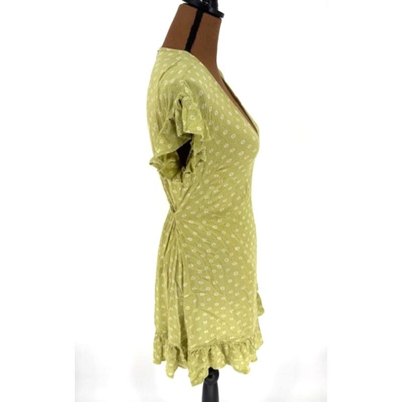 Billabong Billabong Green and White Wrap and Roll Wrap Dress Size M / US 6-8 / IT 42-44 - 2 Thumbnail