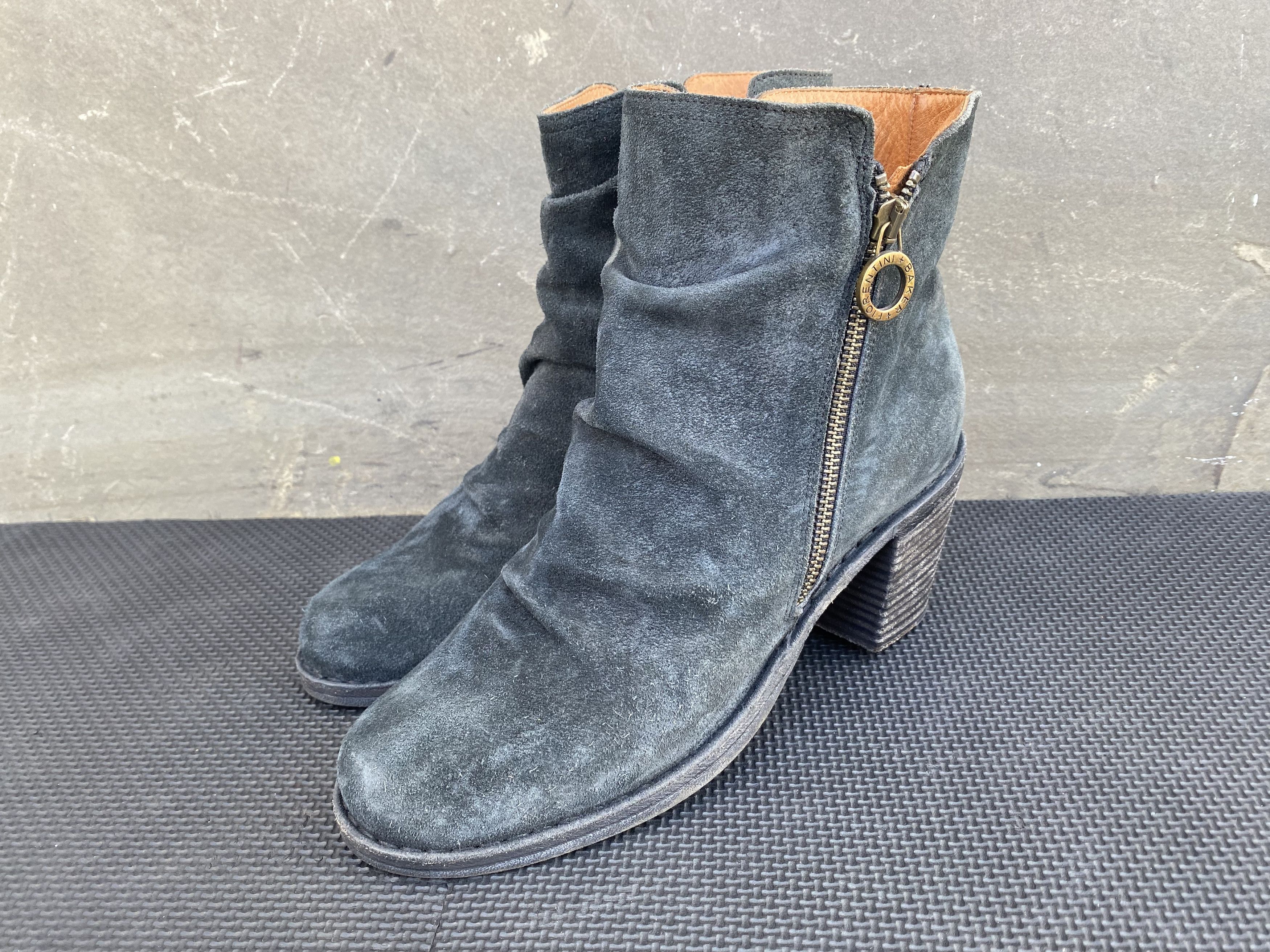 Fiorentini + Baker Fiorentini + Baker Suede Ankle Heeled Boots Buckle Booties Size US 7 / IT 37 - 4 Thumbnail