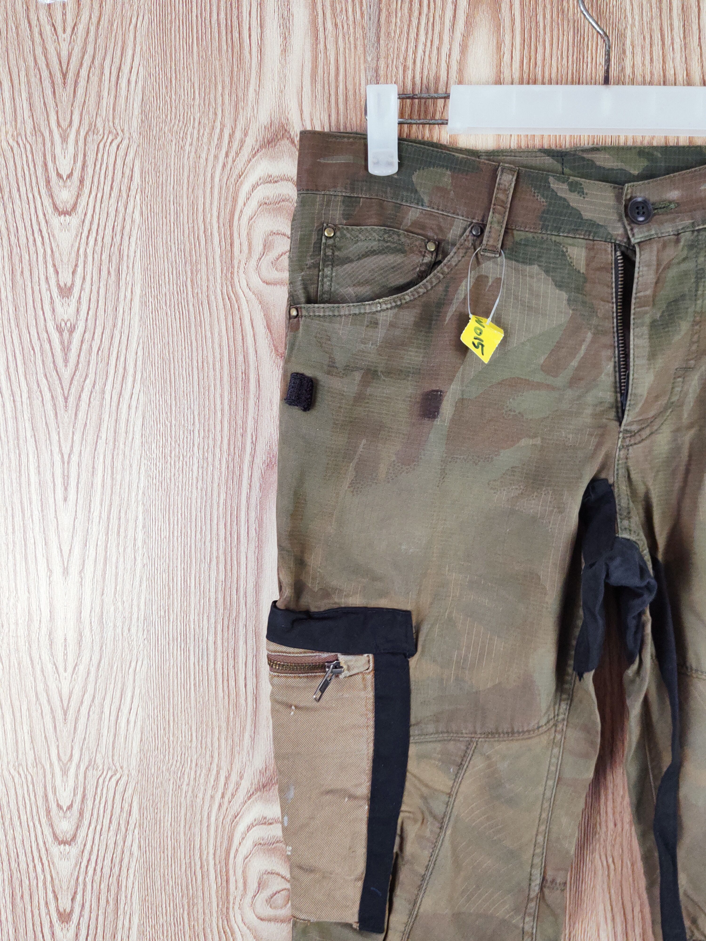 Japanese Brand Bexist Camo faded reworked patchwork vtg Cargo Pants #W015 Size US 32 / EU 48 - 3 Thumbnail