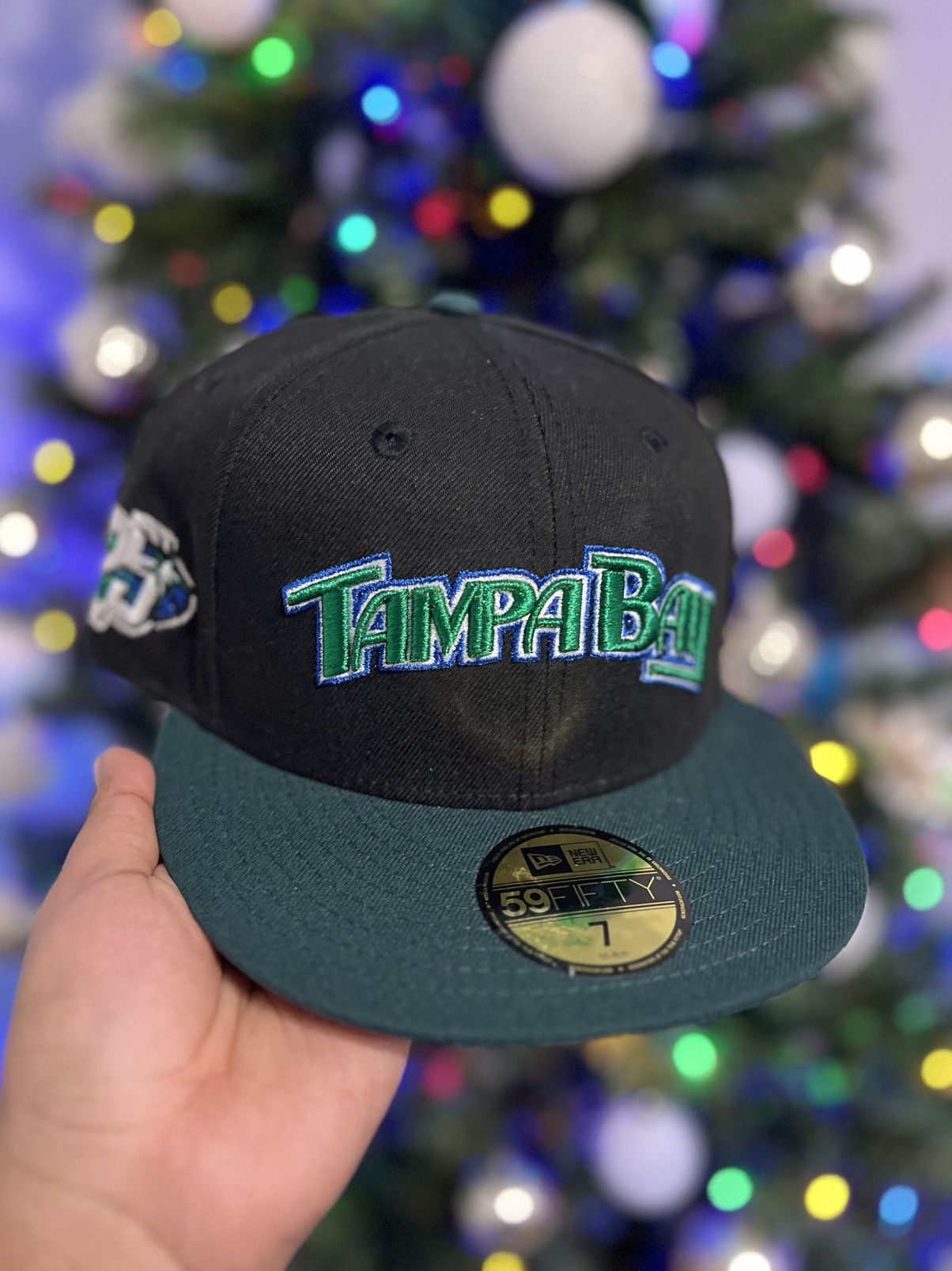 New Era Exclusive New Era Tampa Bay Rays Fitted Hat SZ 7 Hat Club Size ONE SIZE - 1 Thumbnail