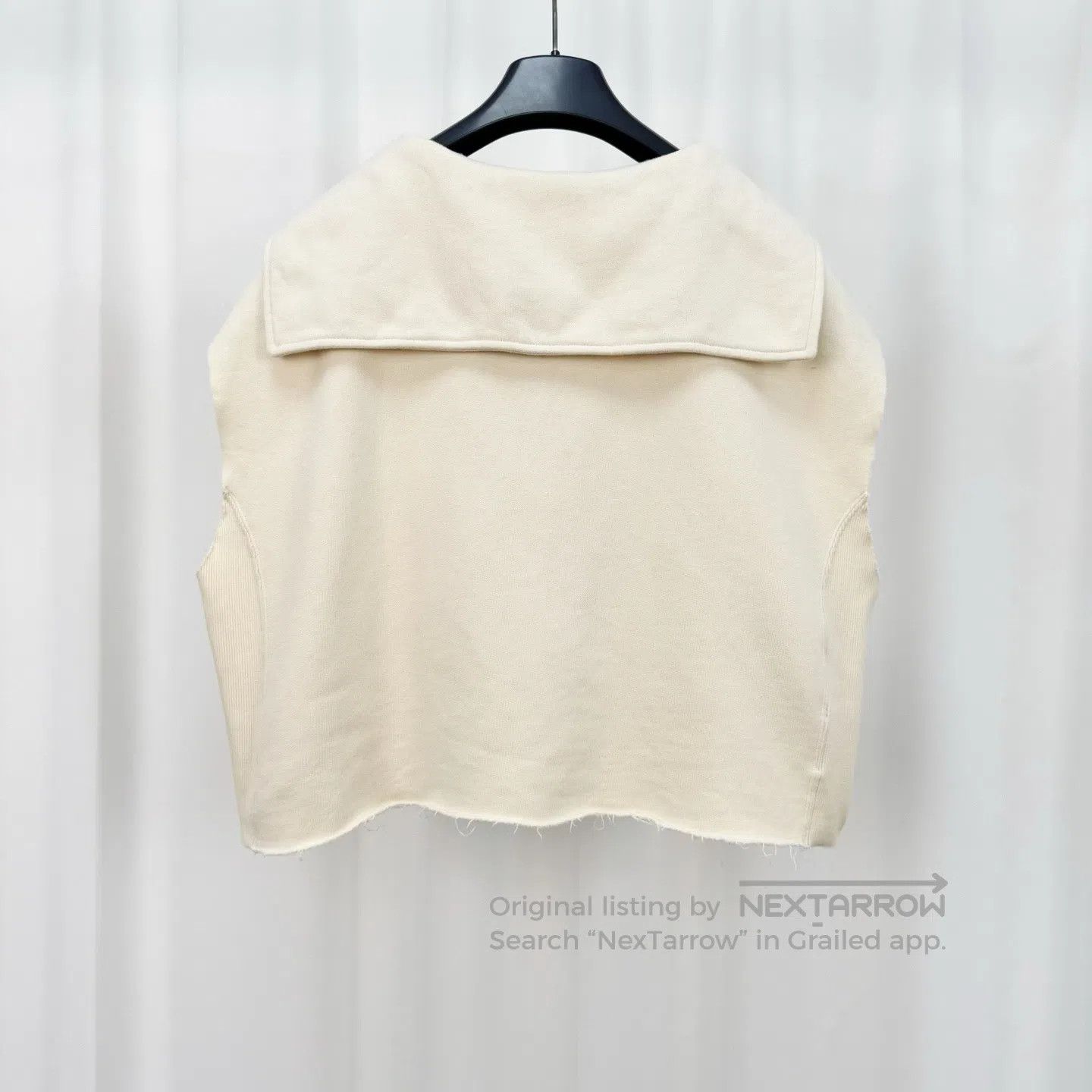 Miu Miu Miu Miu Embroidered Logo Sailor Collar Sweater Vest| Size M / US 6-8 / IT 42-44 - 2 Thumbnail